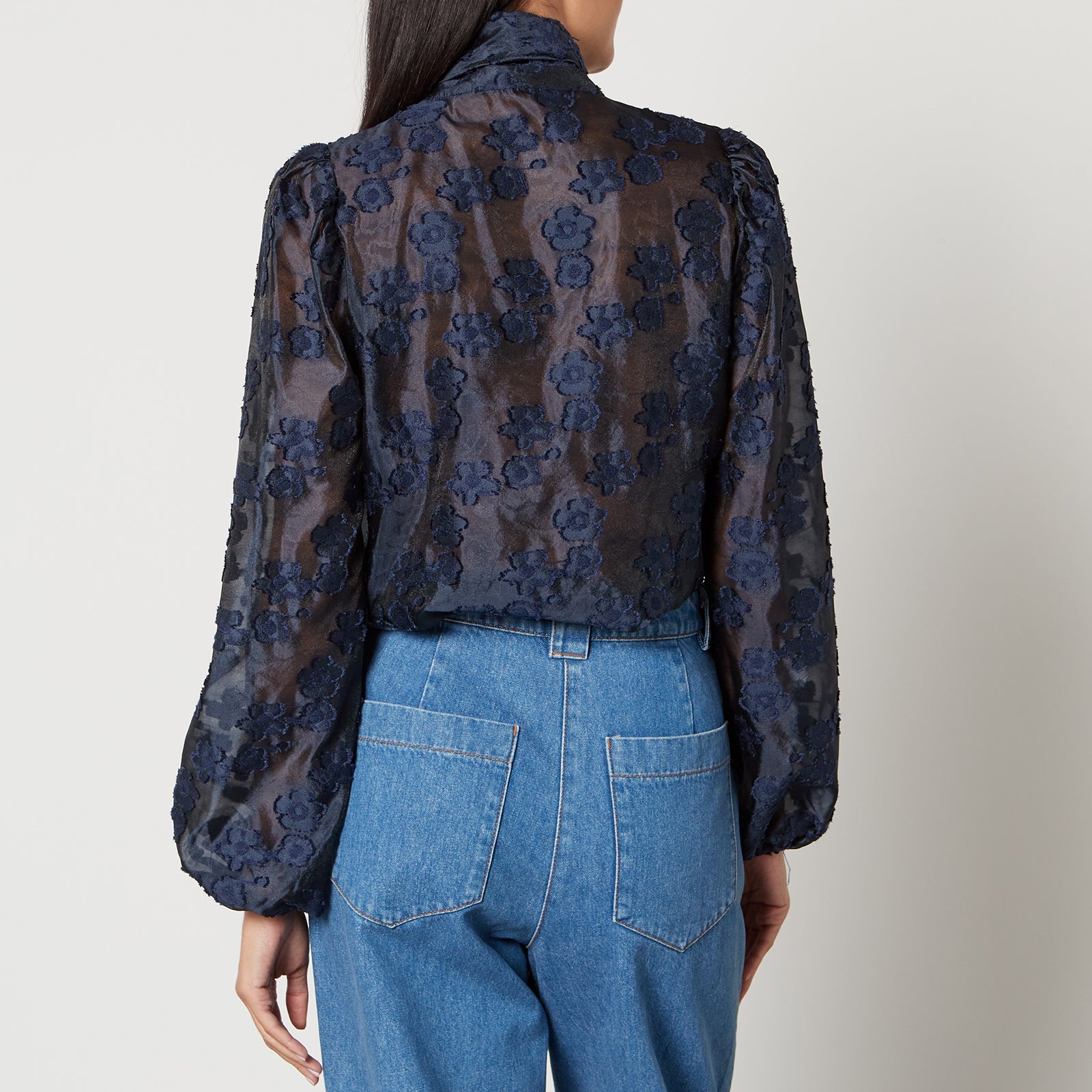 Stella Nova Erina Floral Fil Coupé Organza Blouse - DK 36/UK 10 