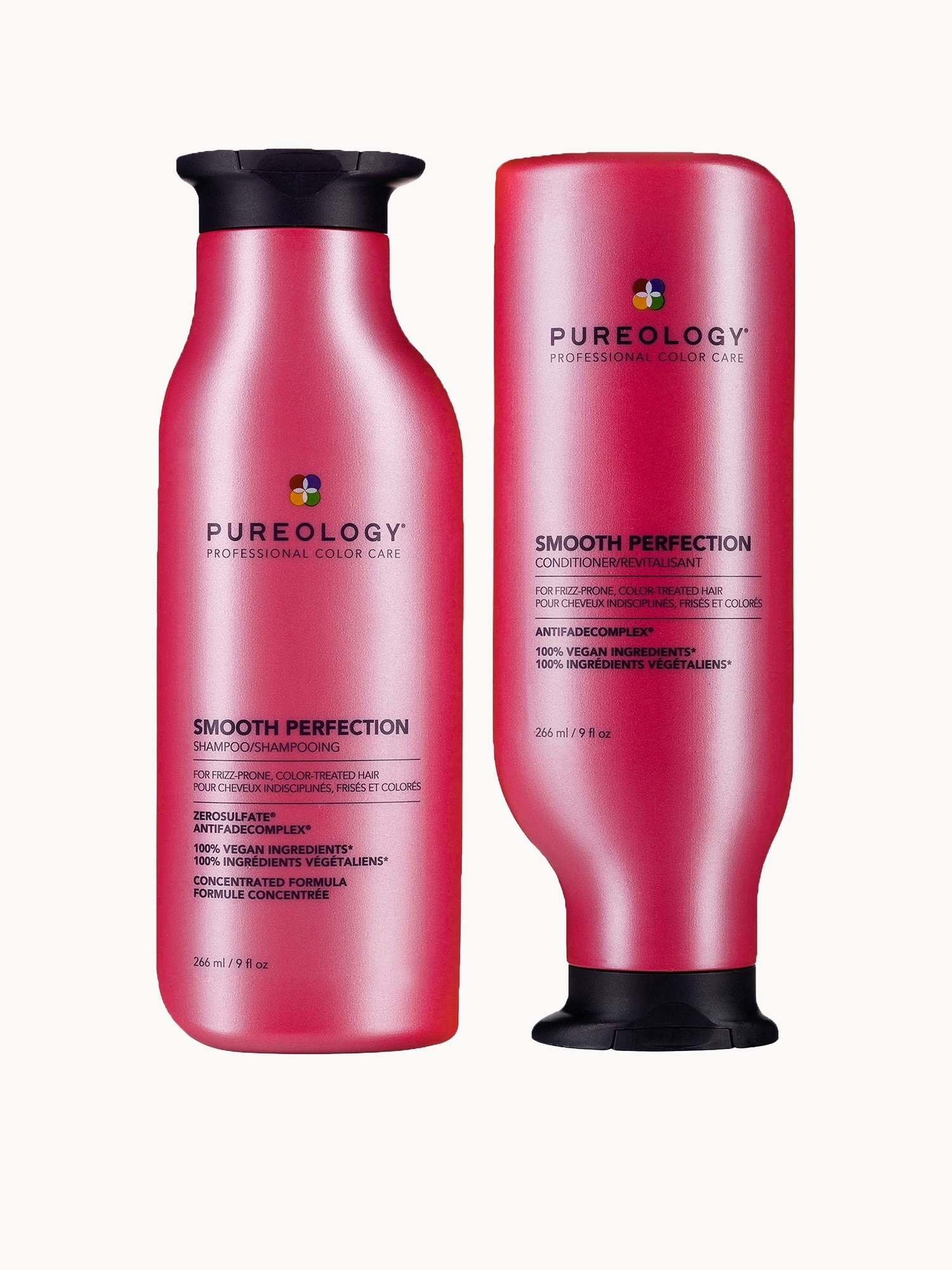Pureology: Pureology Smooth Perfection Shampoo and Conditioner Routine For Frizz Prone, Colour Treated Hair 266ml