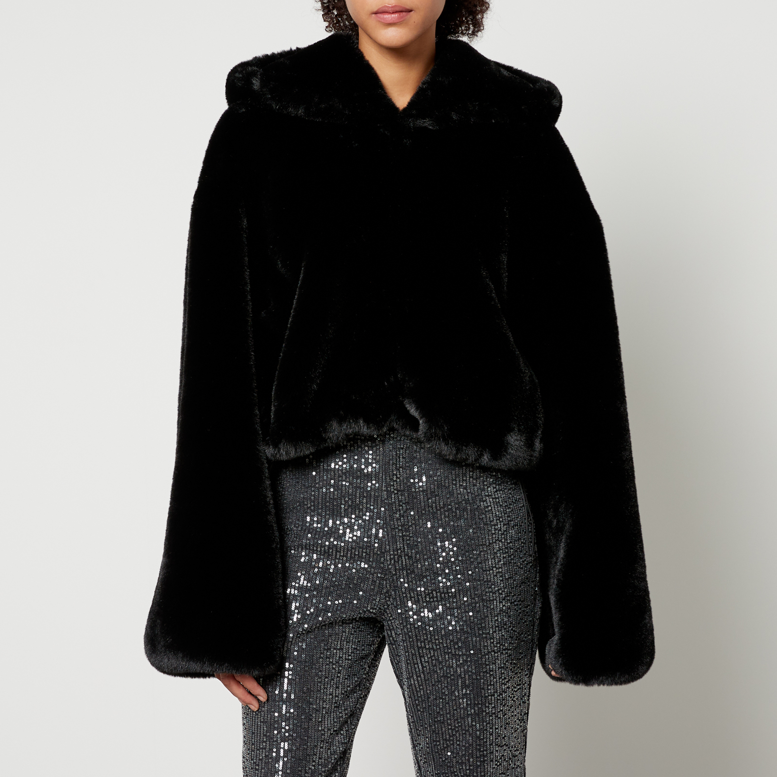 Rotate Birger Christensen Faux Fur Hooded Jacket - DK 32/UK