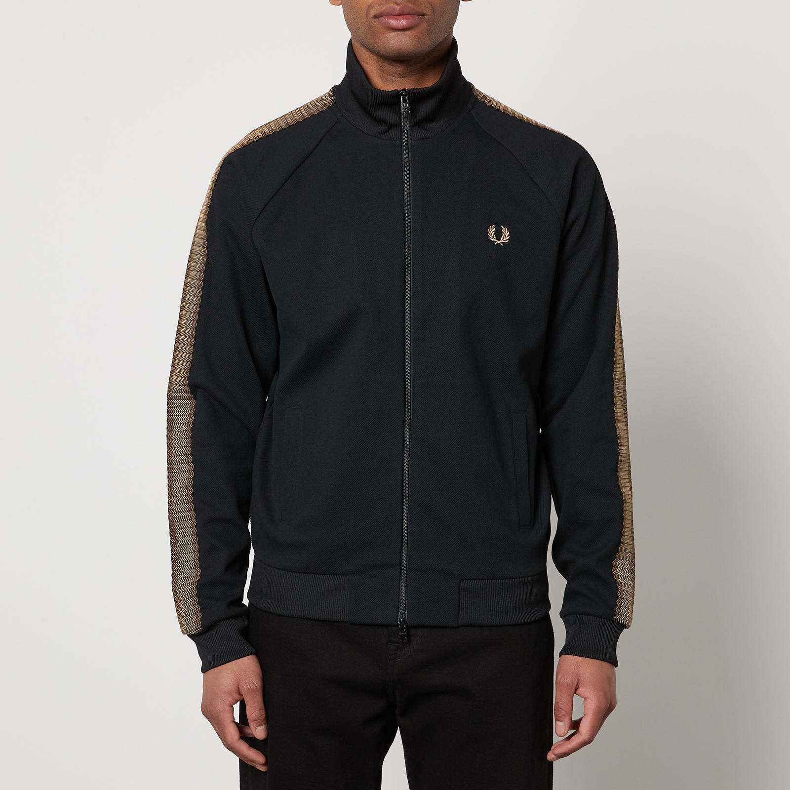Fred Perry Embroidered Cotton Blend Track Jacket Coggles