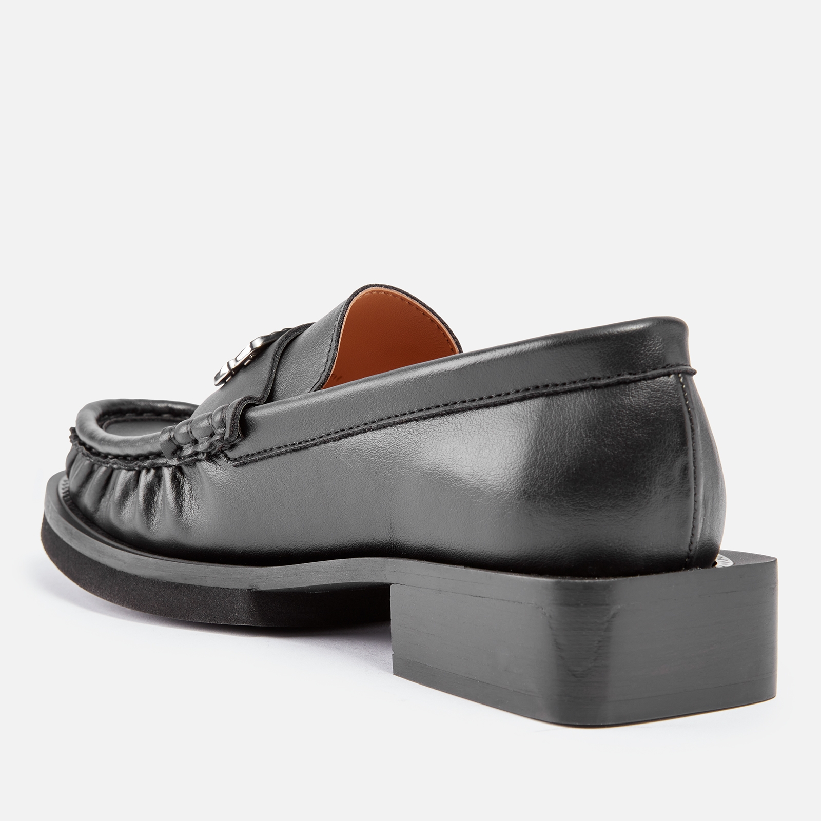 Ganni Butterfly Logo Leather Loafers - UK 3 | Coggles