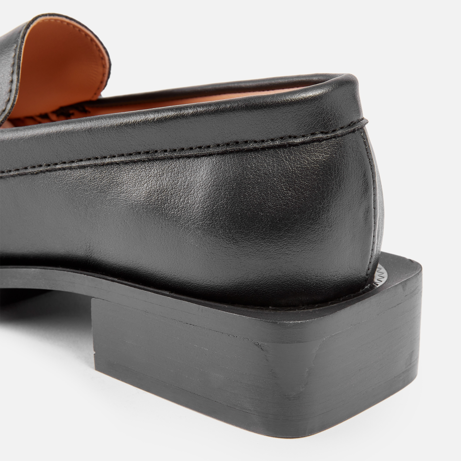 Ganni Butterfly Logo Leather Loafers - UK 3 | Coggles