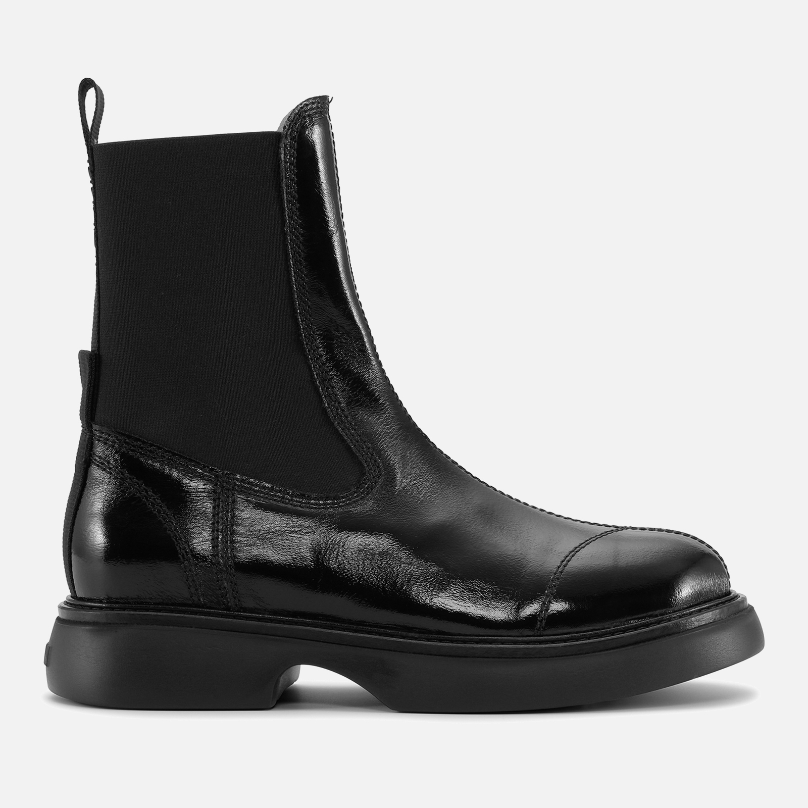 Ganni Women s Everyday Mid Patent Leather Chelsea Boots Coggles