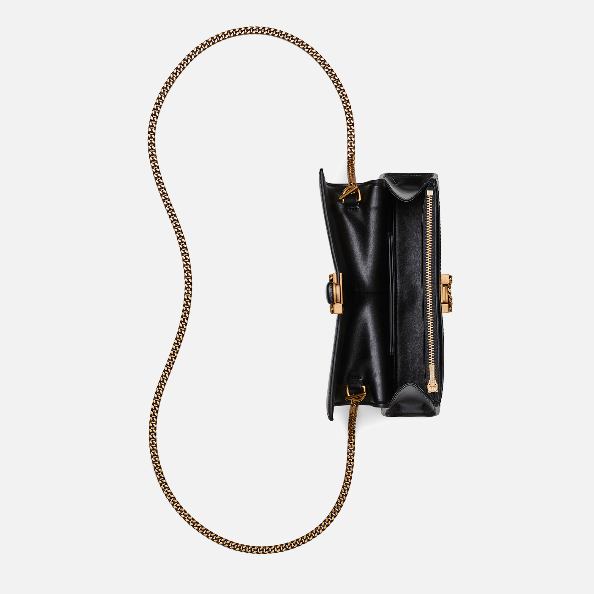 【関税込み】Wallet On Chain - Marc Jacobs - Leather - Black Marc Jacobs The St Marc Chain Leather Wallet | Coggles