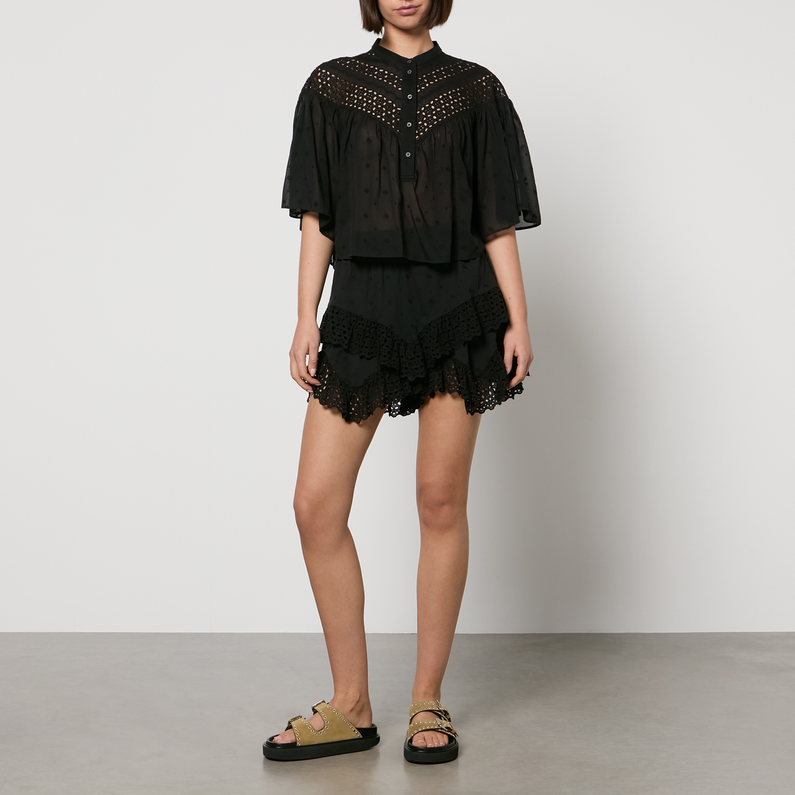 Marant Etoile Safi Broderie Anglaise Cotton-Gauze Blouse