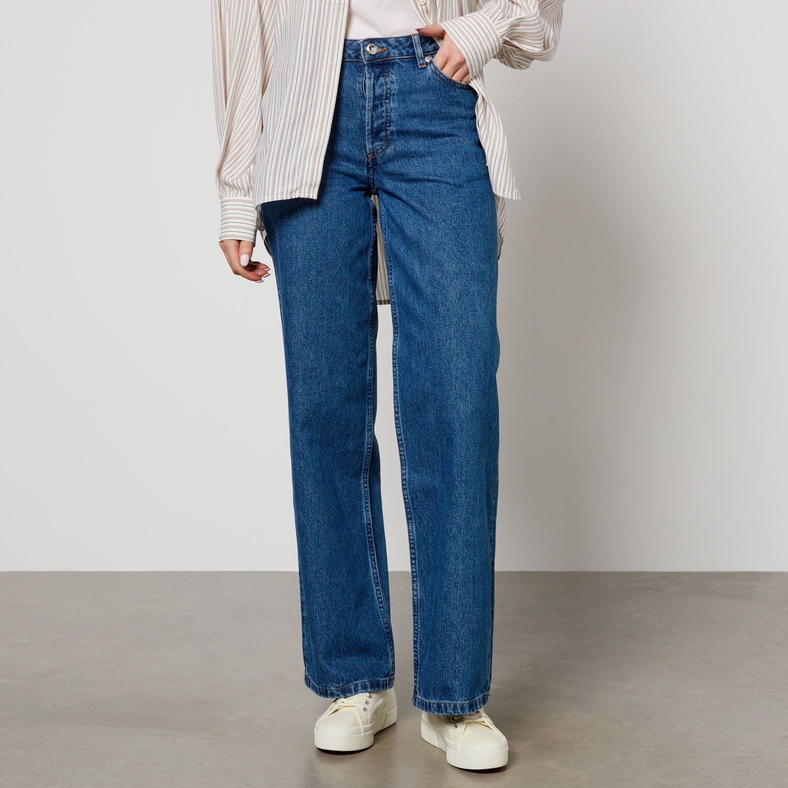 デニム・ジーパン A.P.C. Denim Elisabeth wide-leg jeans (COHICF09181 IAB) Elisabeth jeans | A.P.C.