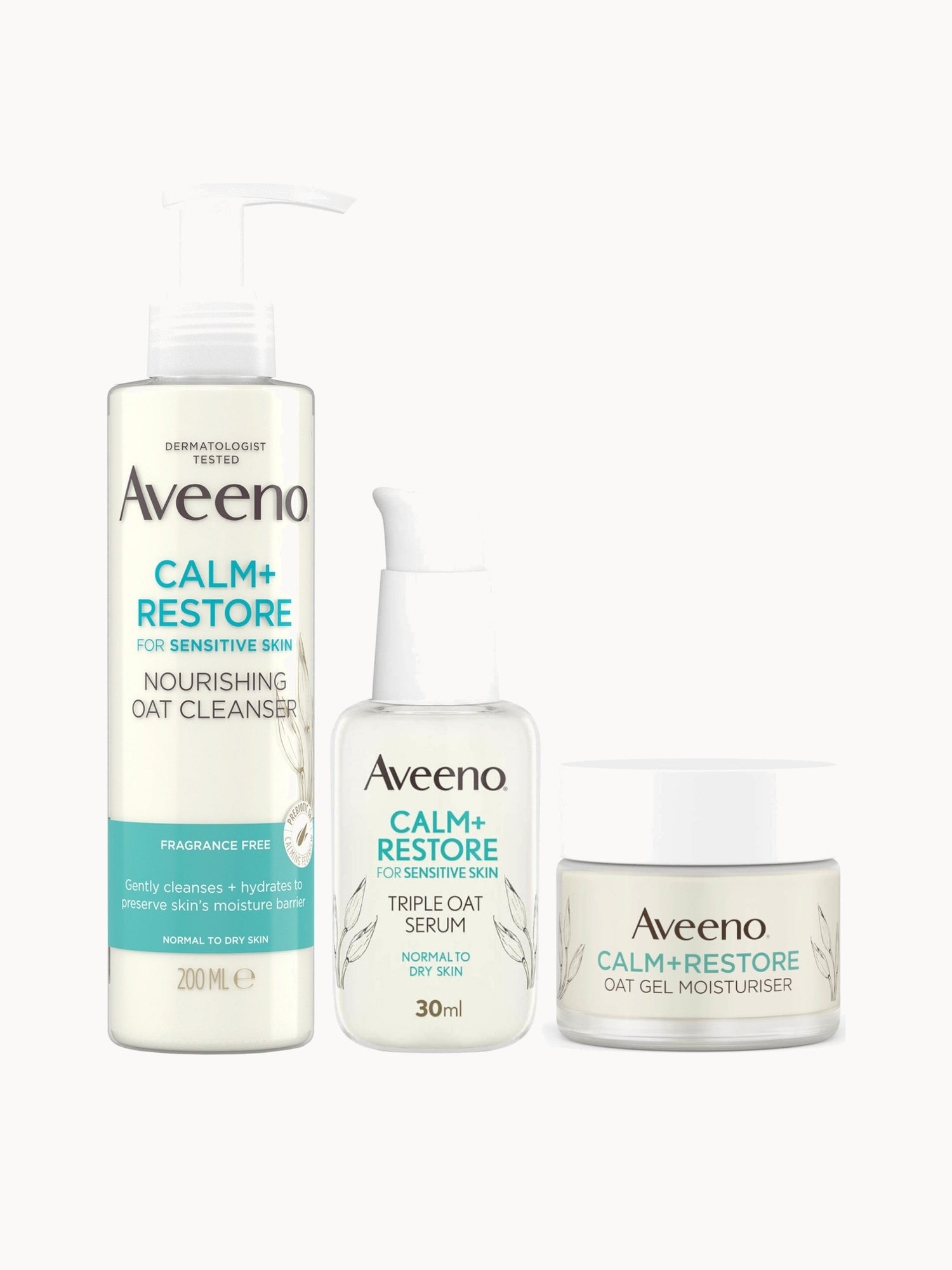 Aveeno Face Calm and Restore Morning Nourish Routine (Worth £39)