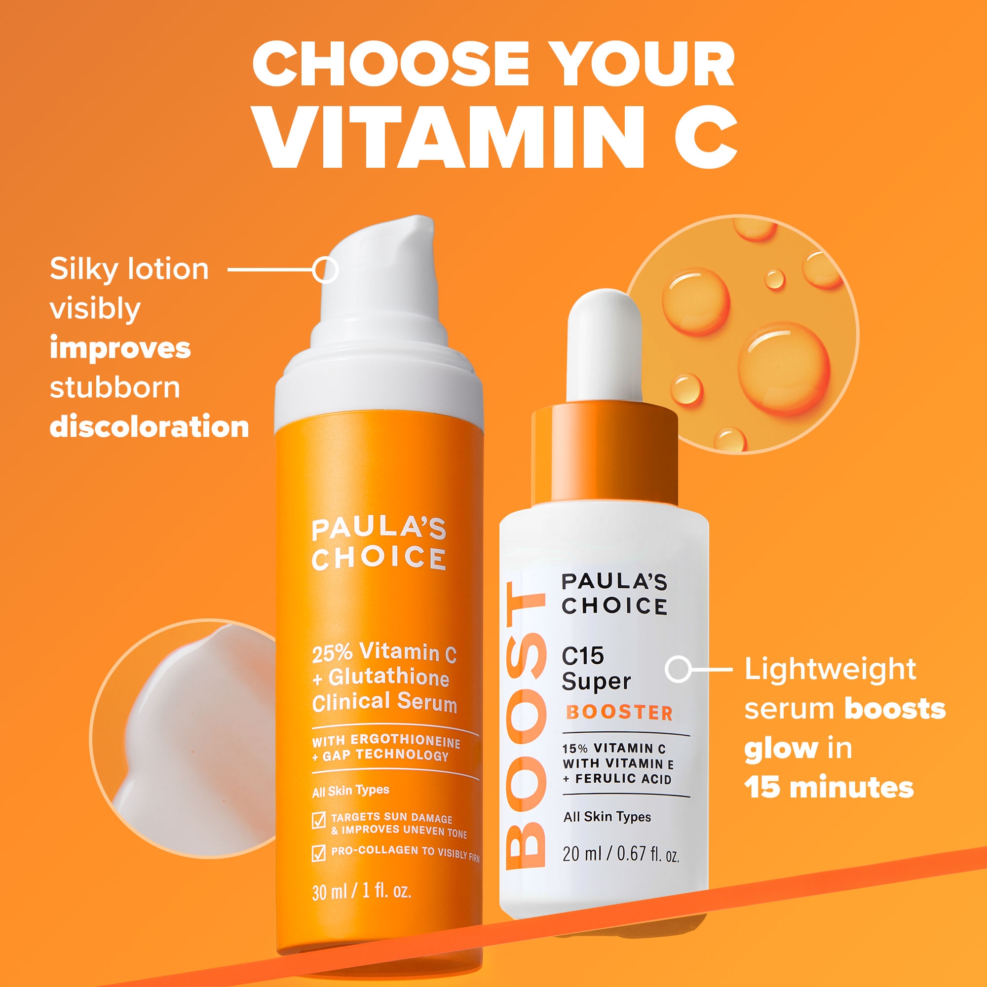 Paula's Choice 25% Vitamin C+ Glutathione Clinical Serum 1 fl. oz