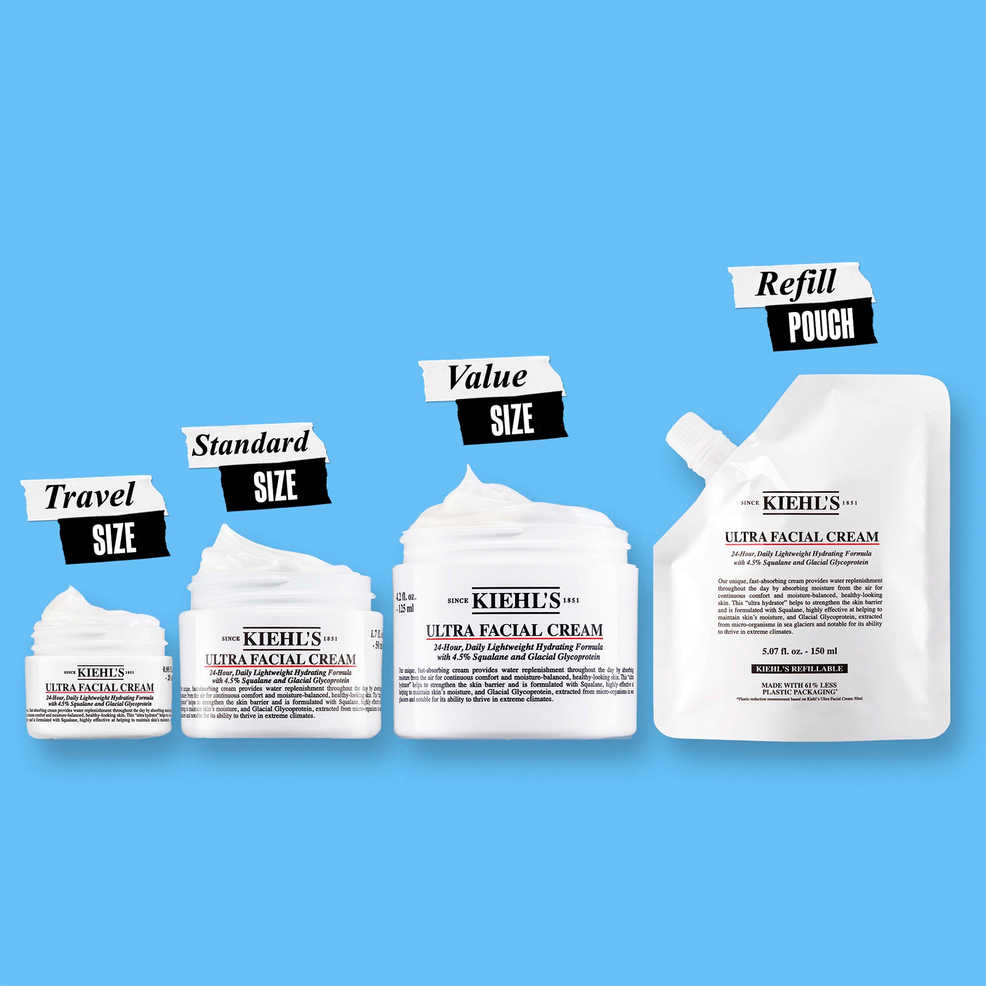 Kiehl's Ultra Facial Cream Refill Pouch 150ml | LOOKFANTASTIC
