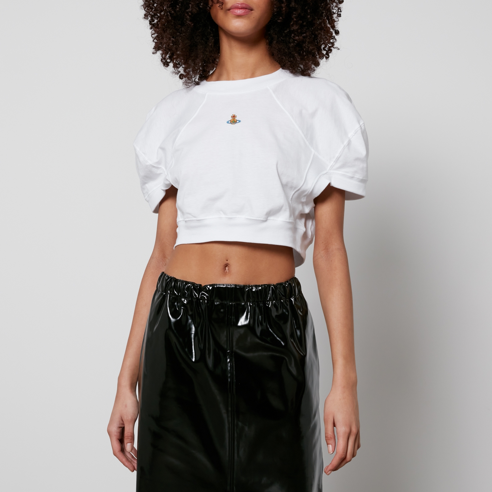 Vivienne Westwood Cropped Football Cotton-Jersey T-Shirt - S