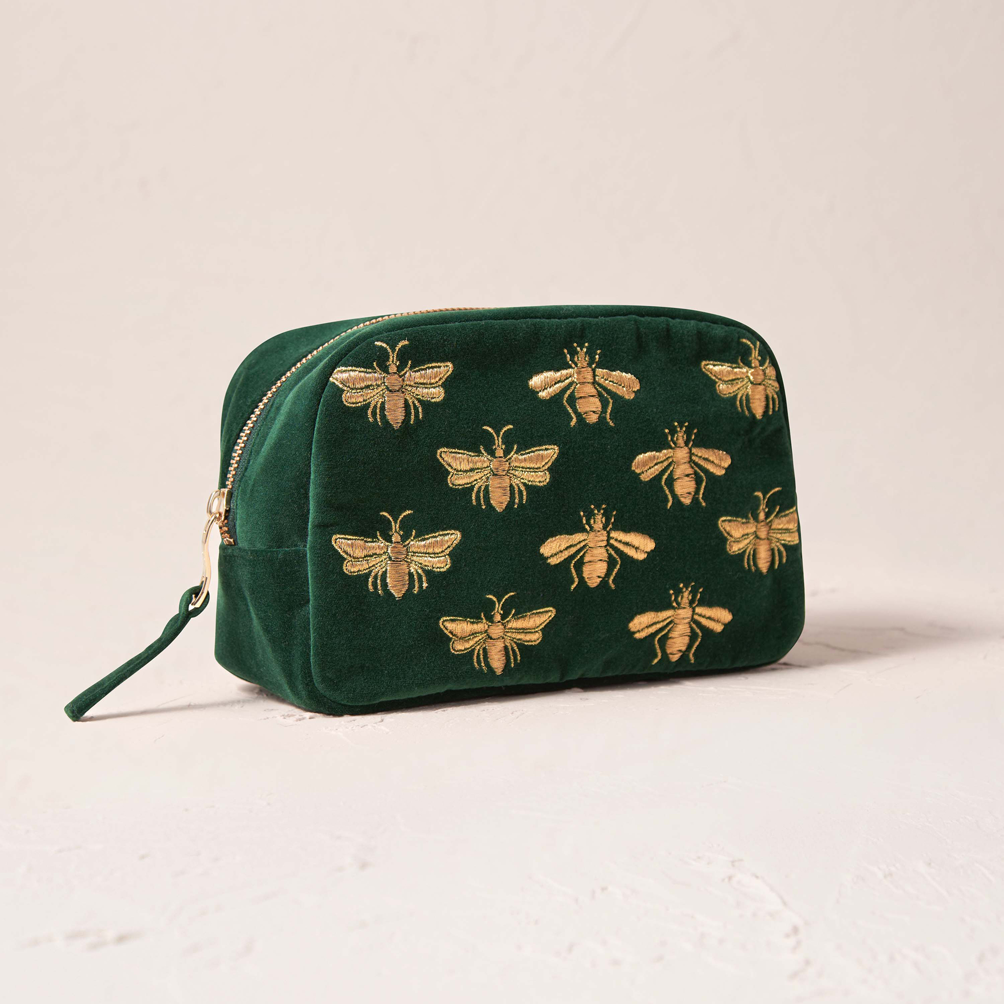 Elizabeth Scarlett Honey Bee Forest Velvet Everyday Pouch