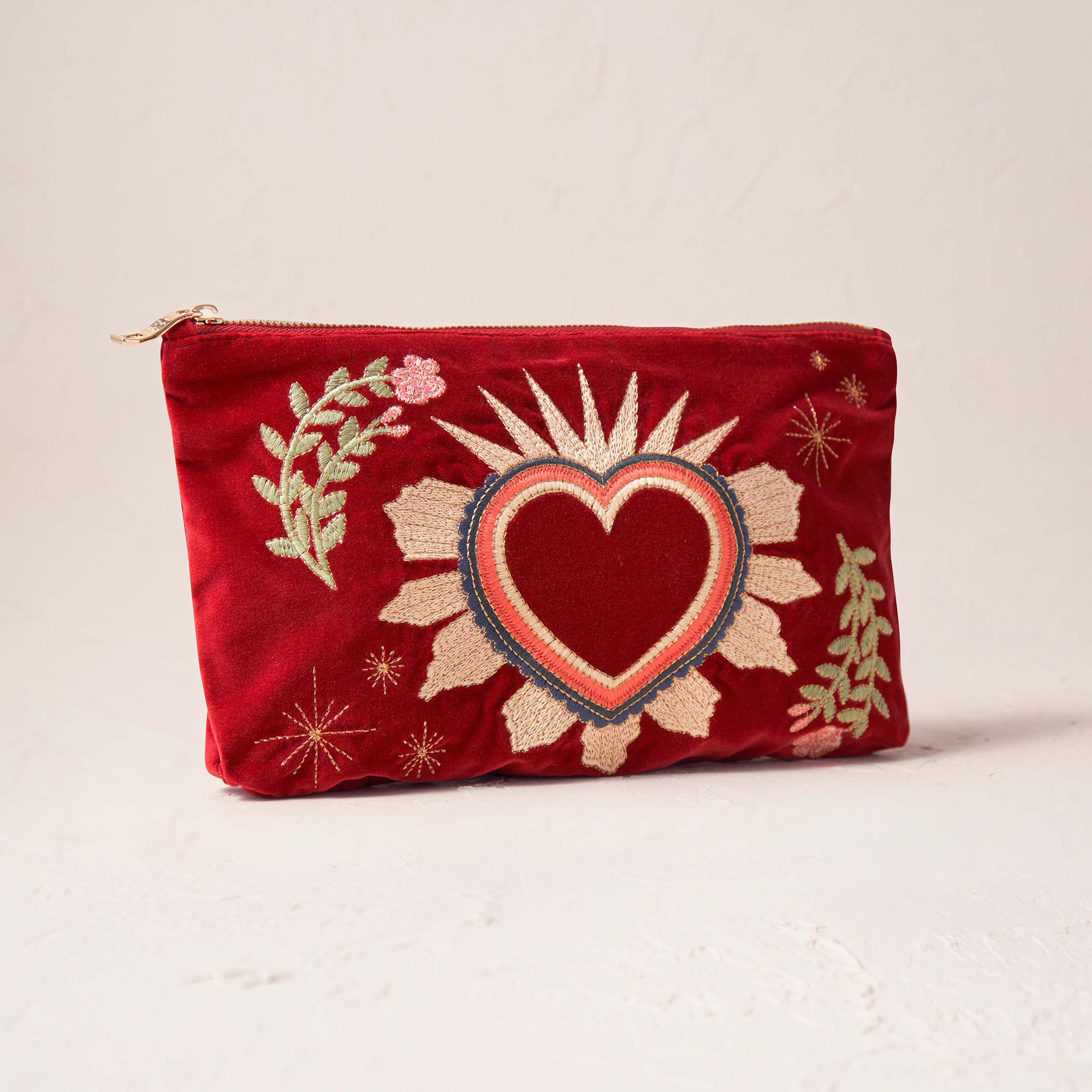 Elizabeth Scarlett Sacred Heart Rouge Velvet Everyday Pouch
