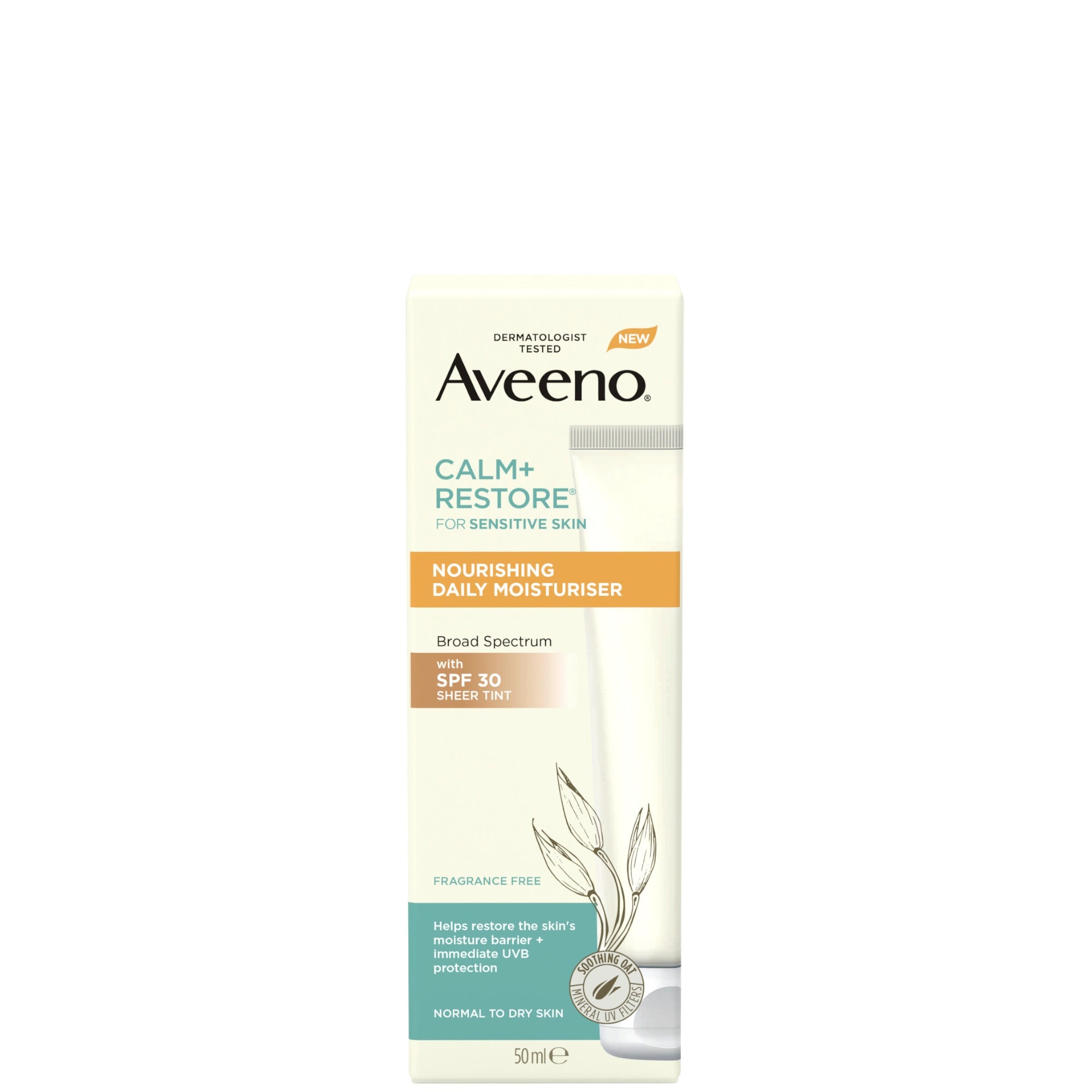 Aveeno Face Calm and Restore Nourishing Daily Moisturiser with SPF 30 ...