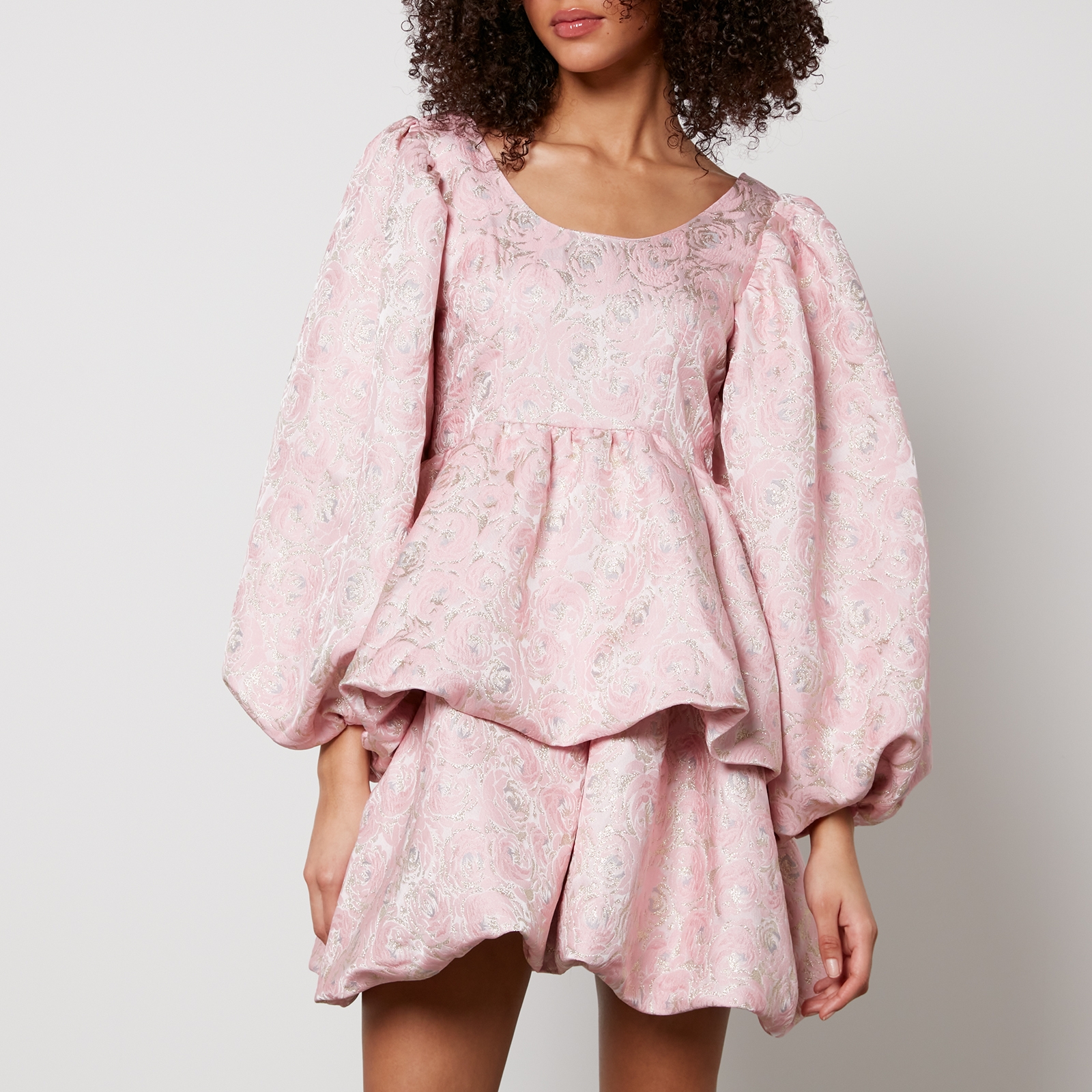 Sister Jane Dream Watercolour Floral-Jacquard Mini Dress - S
