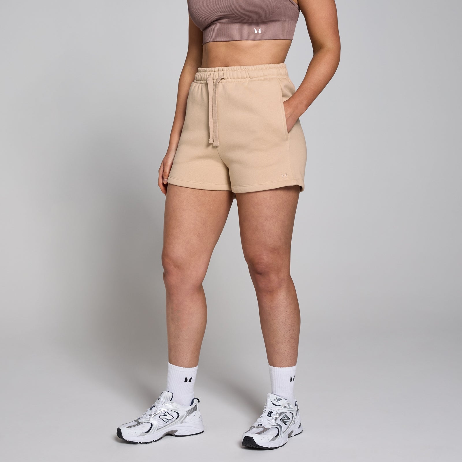 Pantaloncini Sportivi Donna Vita Alta Con Tasche - Morbidi, Traspiranti, Per Corsa, Palestra, Tempo Libero - Cotone E Poliestere