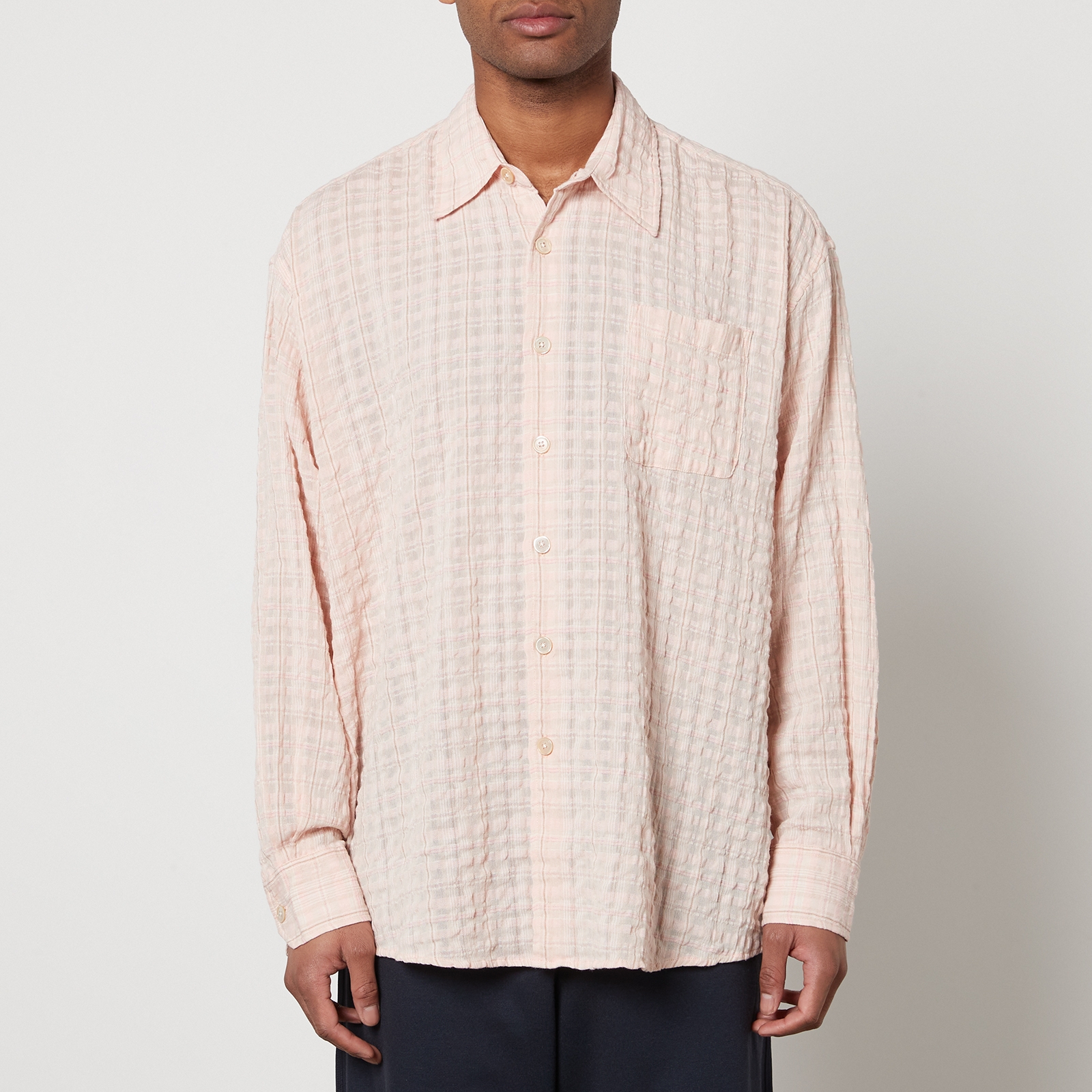 Our Legacy Borrowed Cotton-Blend Seersucker Shirt | Coggles