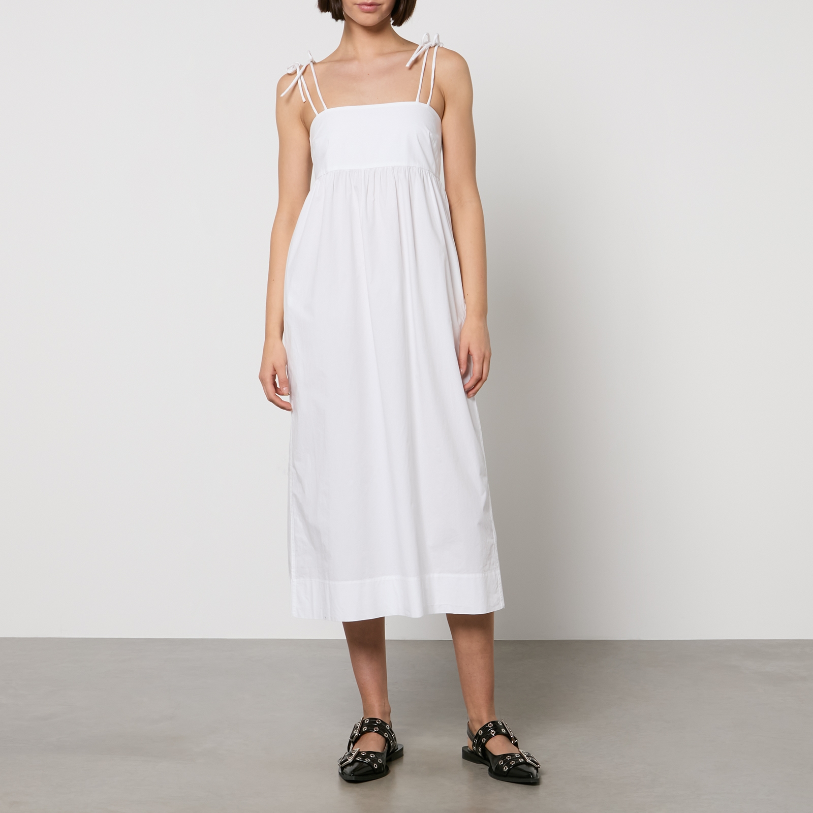 Ganni Cotton-Poplin Midi Dress | Coggles