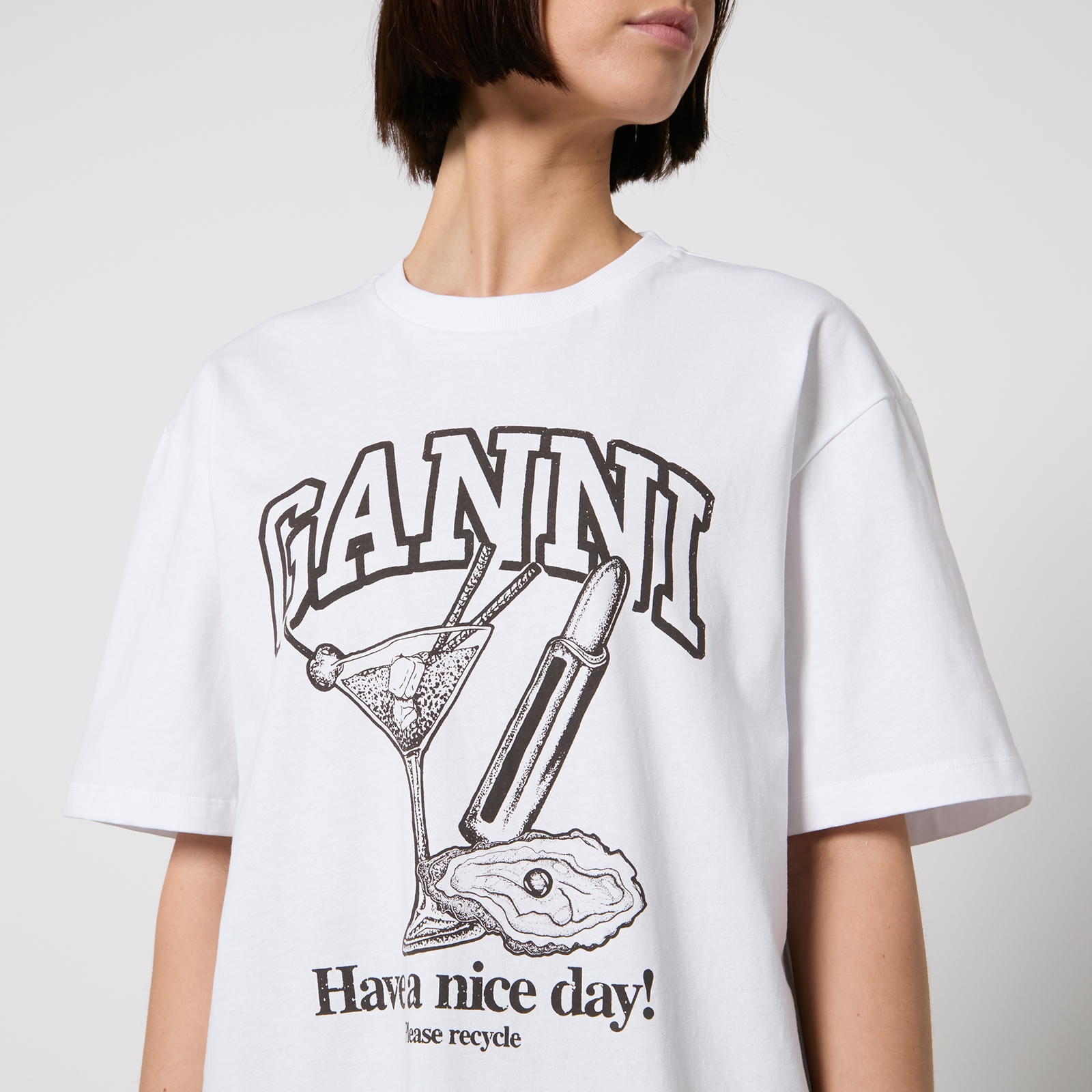 ガニー GANNI GANNI 半袖 Tシャツ Basic jersey Relaxed T