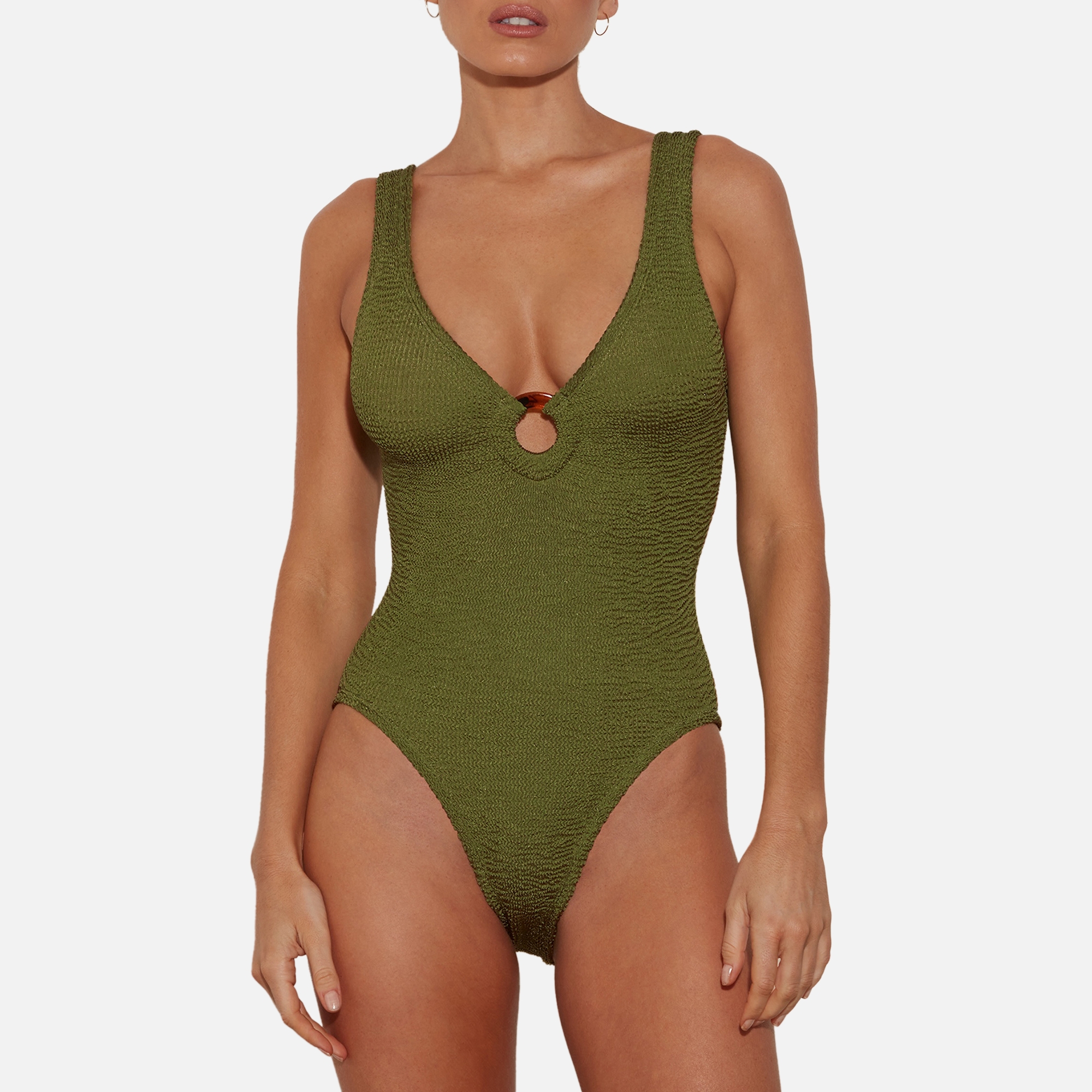 Hunza G Celine Seersucker Swimsuit Coggles