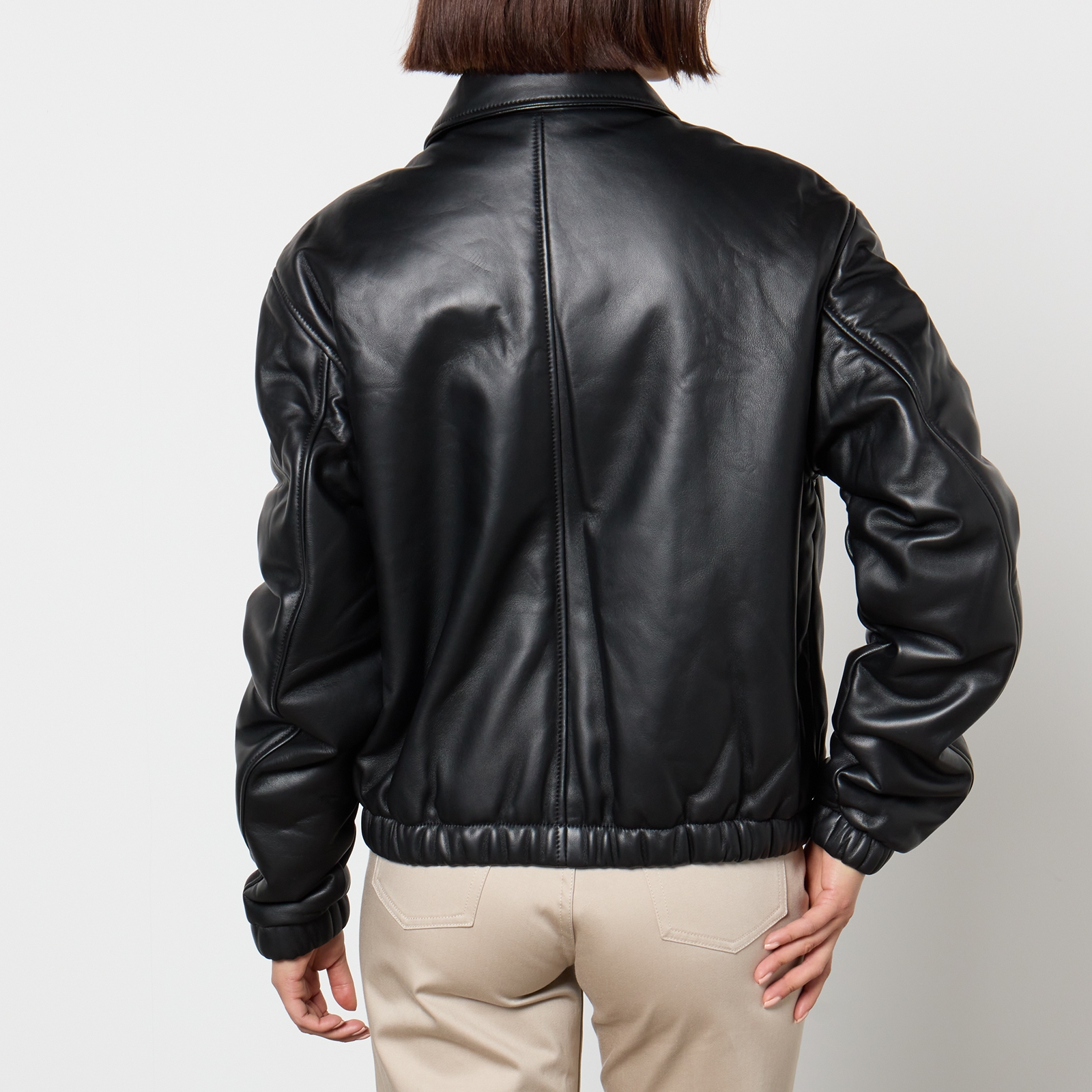 AMI Padded Leather Jacket - XS | Coggles