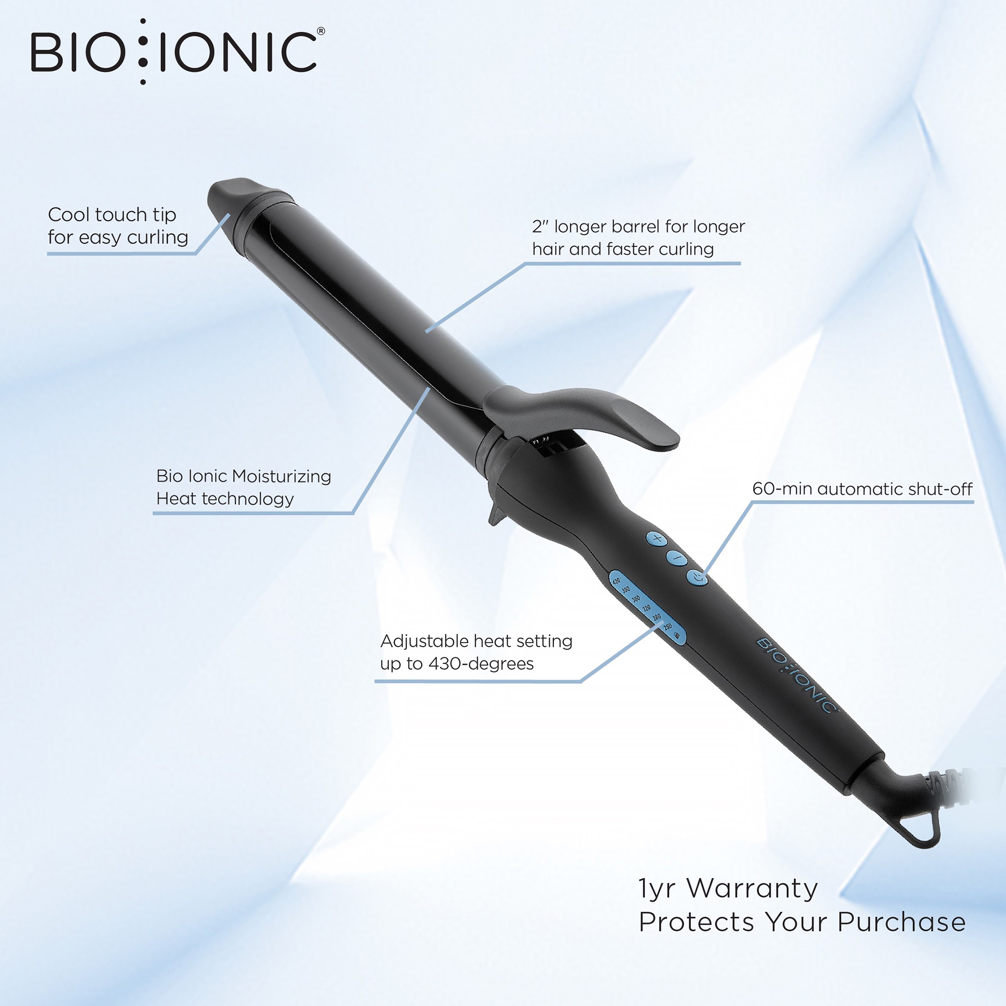 Popular Bio ionic 1.25 long barrel