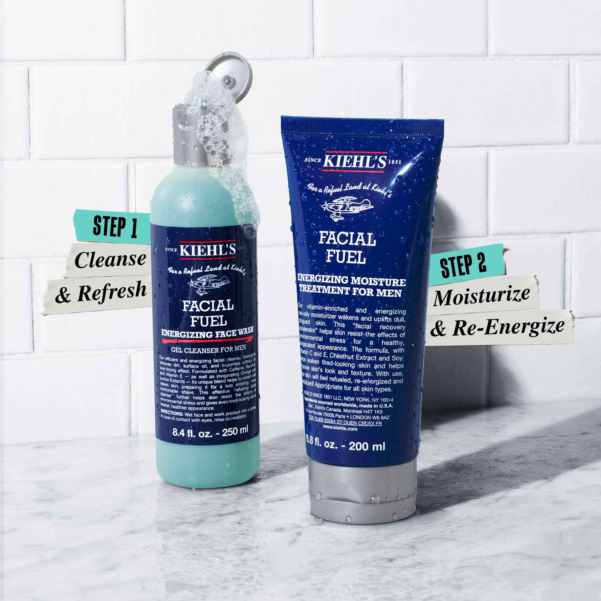 【新品】KIEHL'S FACIAL FUEL 125ml 2個セット Facial Fuel Energizing — Krem nawilżający dla mężczyzn — Kiehl's