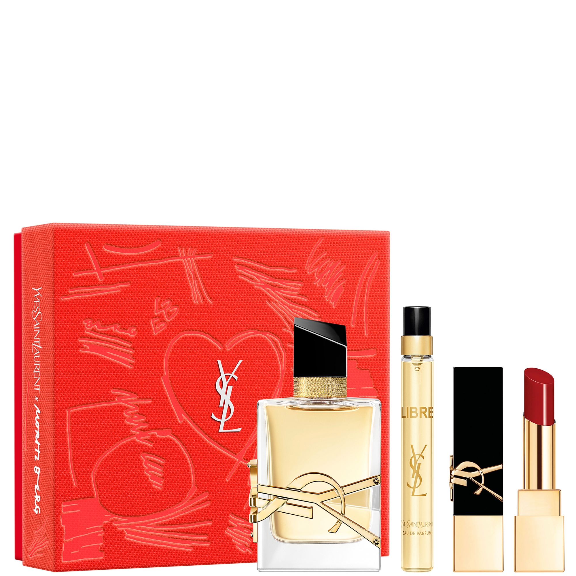 Yves Saint Laurent OR ROUGE セット Yves Saint Laurent Exclusive Libre 50ml, 10ml and Rouge Pur