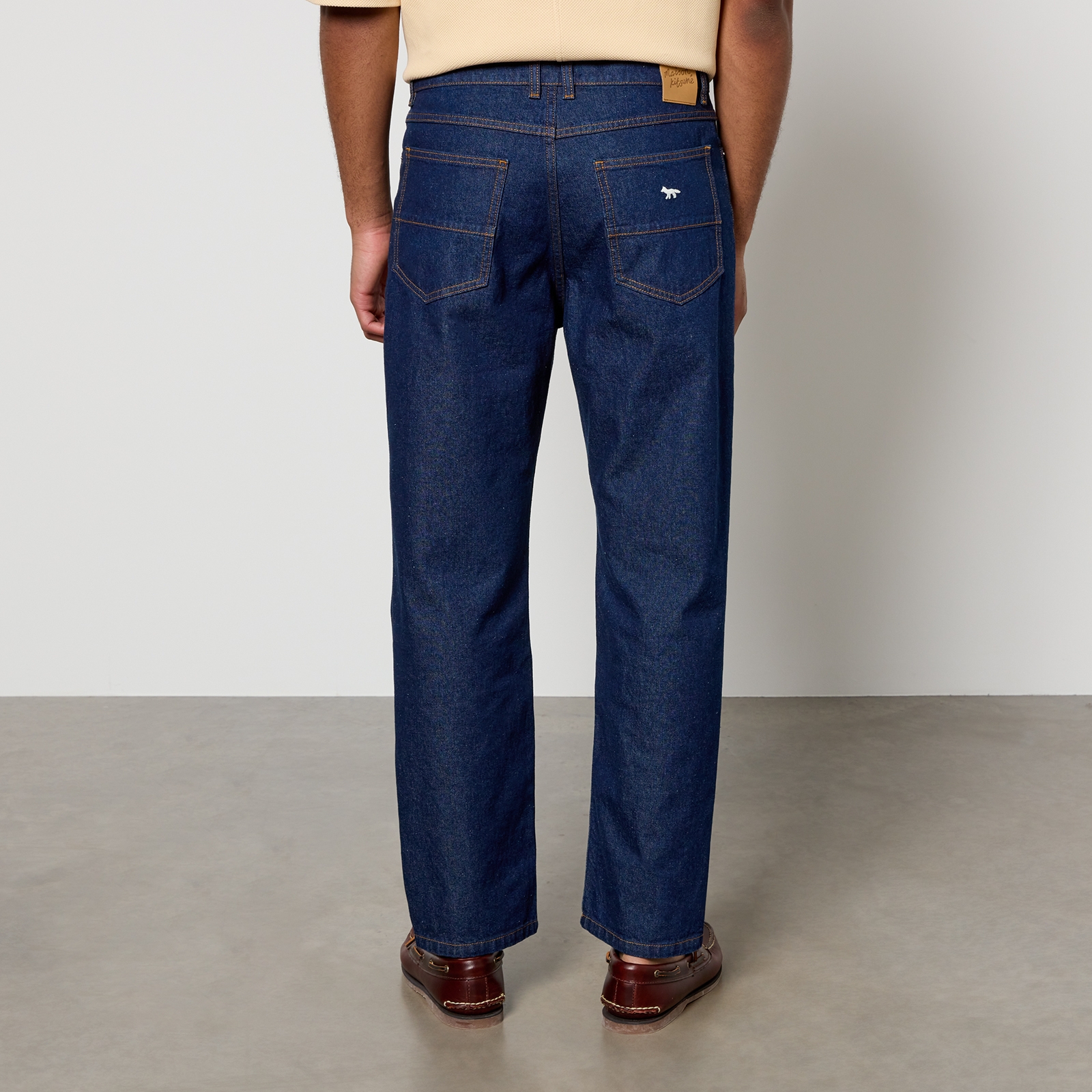 【Maison Kitsune】TAPERED JEANS IN INDIGO DENIM◆LM01176WW00 Blue MAISON KITSUNÉ Indigo Denim Tapered Jeans | SVD