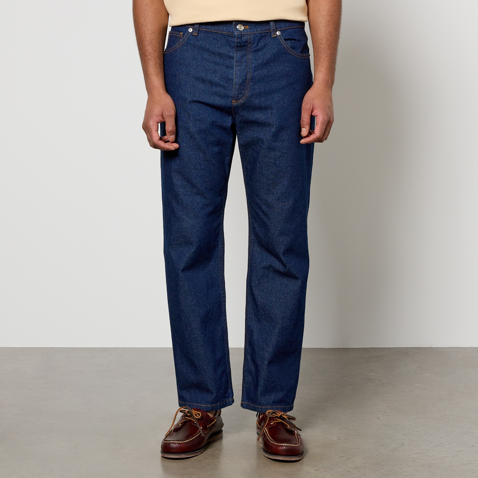 【関税&送料込】Maison Kitsune Wide Pleated Blue Jeans Maison Kitsuné Jeans for Women | Online Sale up to 75% off