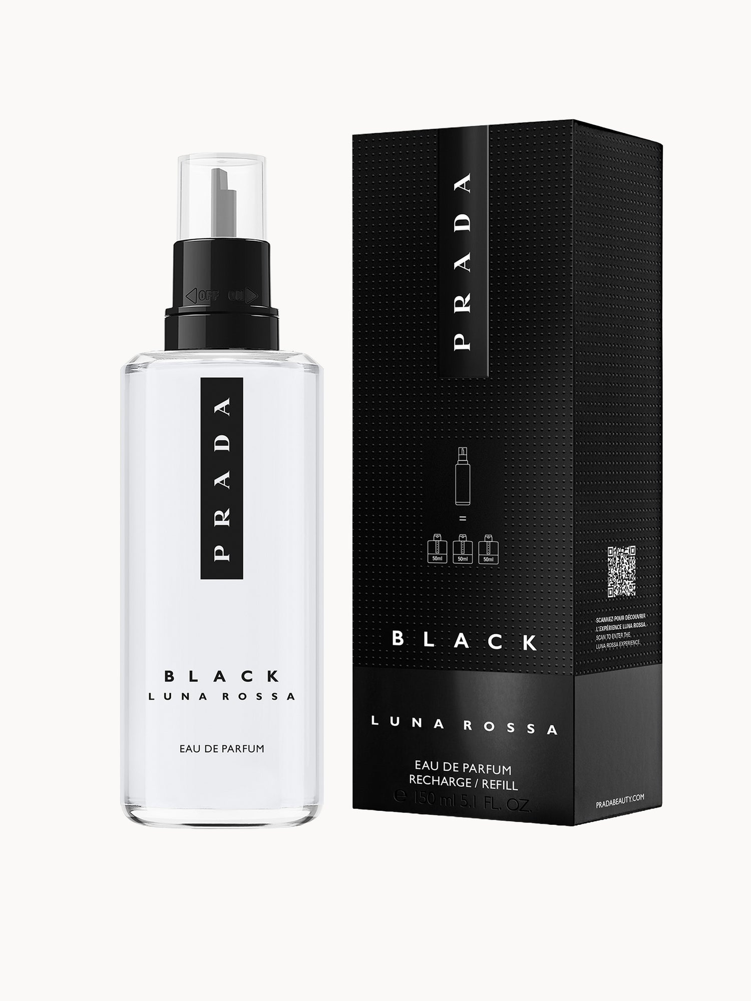 Prada Luna Rossa Black Eau de Parfum 150ml Refill (Worth £160.50