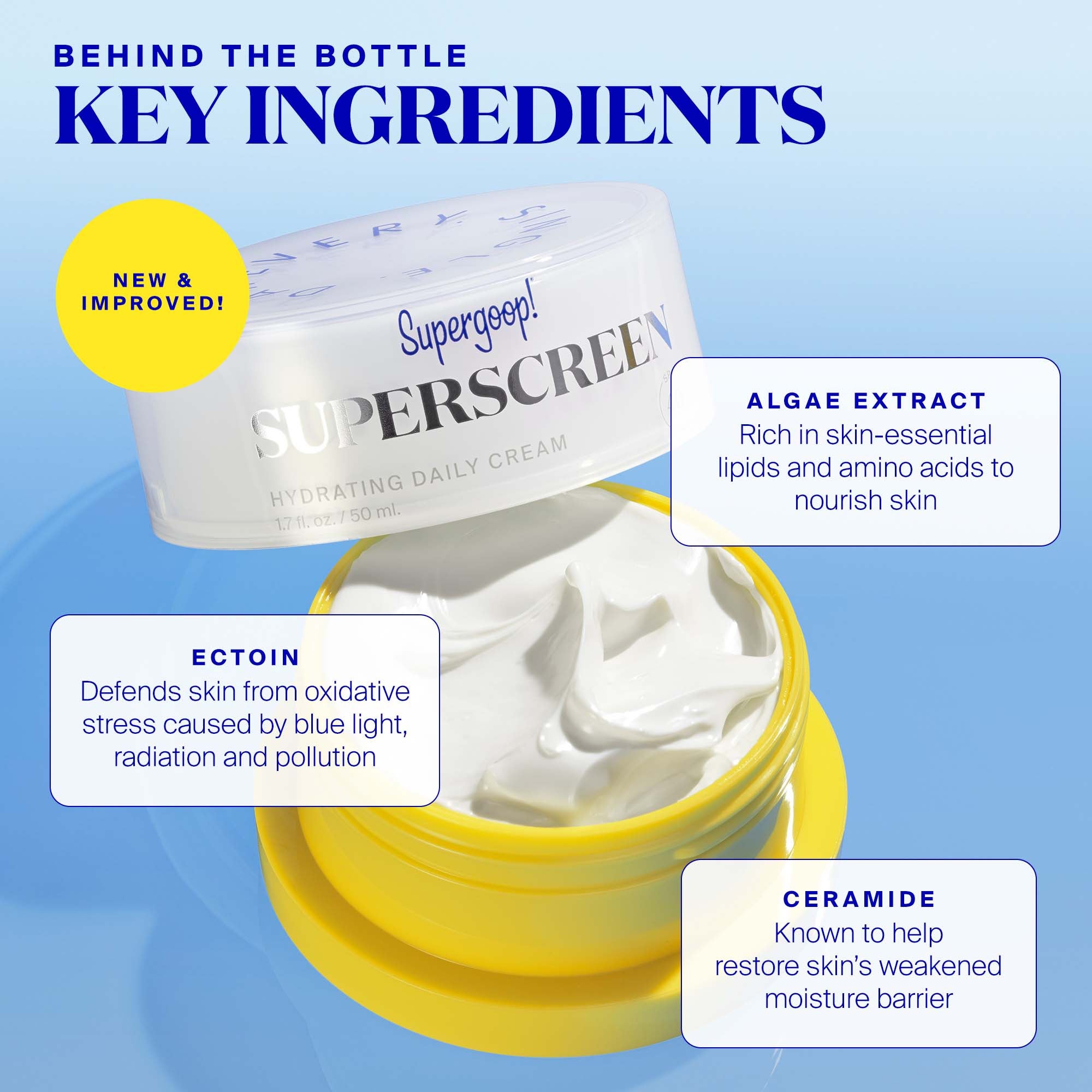 Supergoop! Superscreen Hydrating Daily Cream SPF 40 50ml | Dermstore