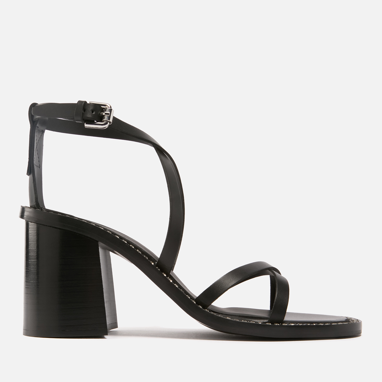 Chloe アンフレヒル付きアンクルフツ CHC24A03ALY 001 See By Chloé Women's Lynette Leather Heeled Sandals - 3