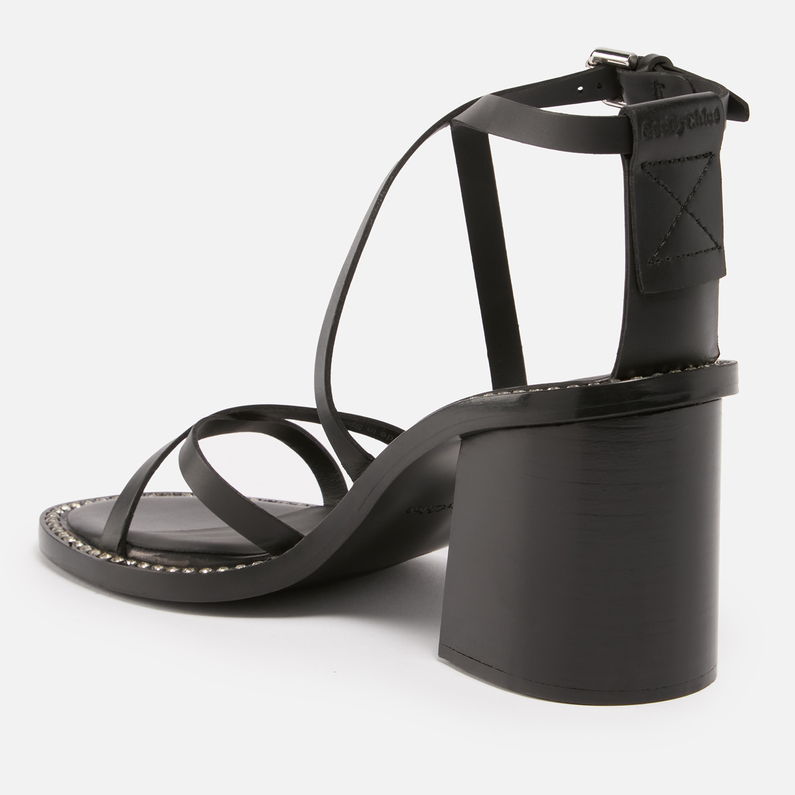 ★JILLSTUART★ [Chloe] Black Square Sandals (JLSO5E561BK) Chloé Black Leather Qassie Mule Sandals - Size 37,5