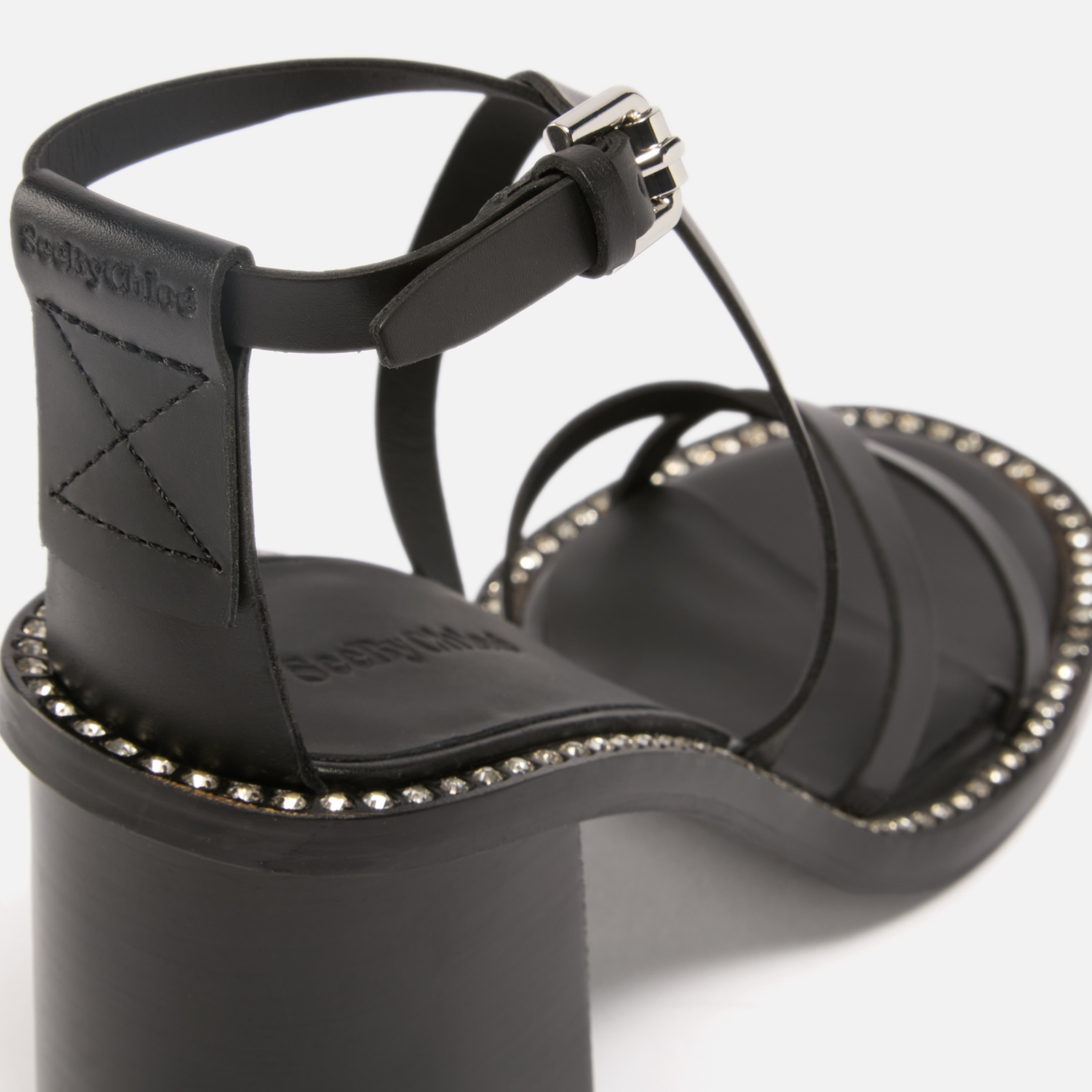 See By Chloé Women's Lynette Leather Heeled Sandals - 3
