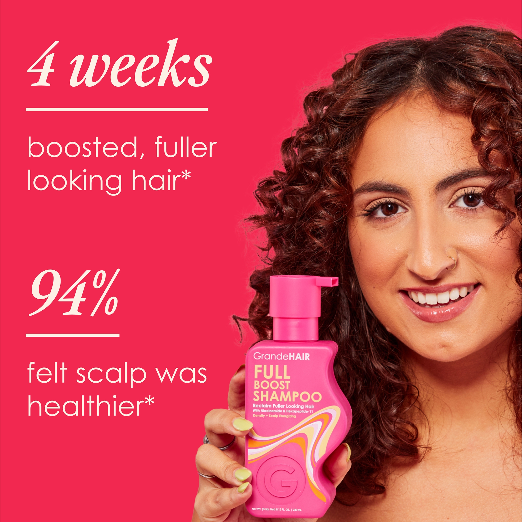 Of cosmetics ROSE SCALP 1000ml✖️2 GRANDE Cosmetics GrandeHAIR Full Boost Shampoo & Conditioner