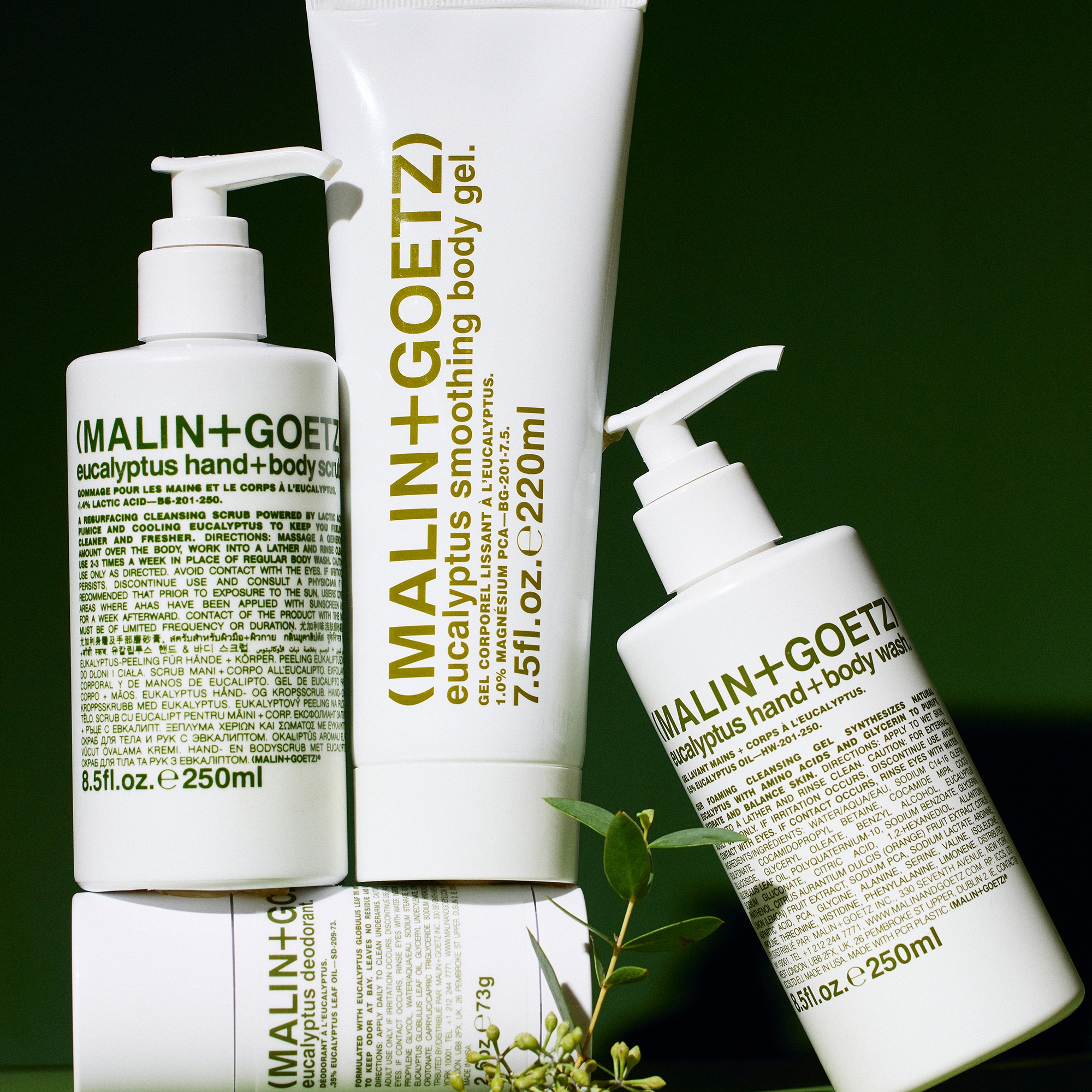 MALIN + GOETZ Eucalyptus Smoothing Body Gel 220ml | Cult Beauty