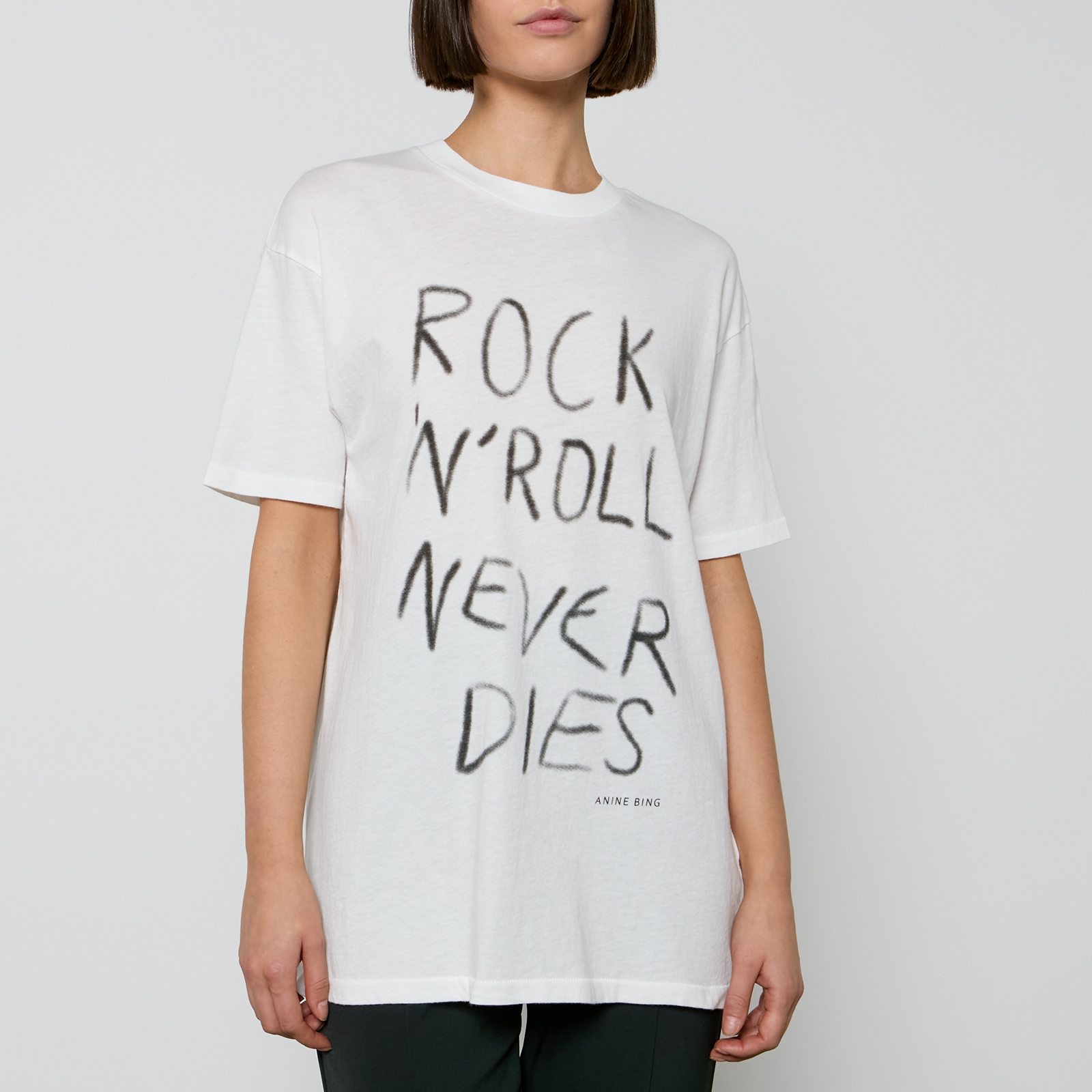 Anine Bing Walker Rock N Roll Cotton Jersey T shirt Coggles