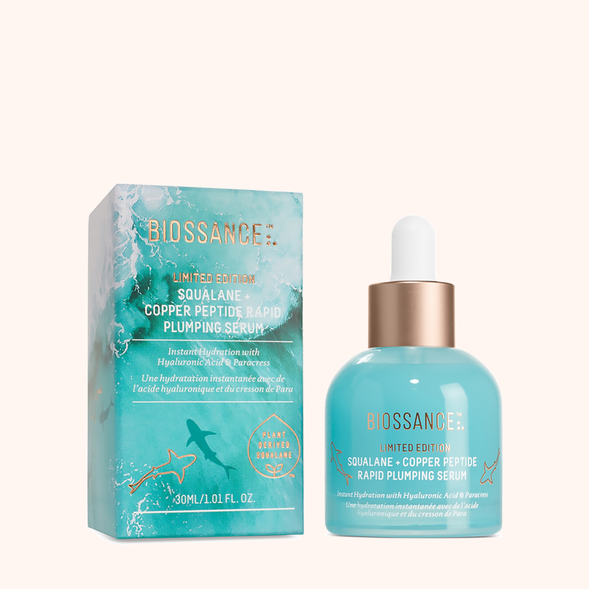 Limited Edition Squalane + Copper Peptide Rapid Plumping Serum | Biossance