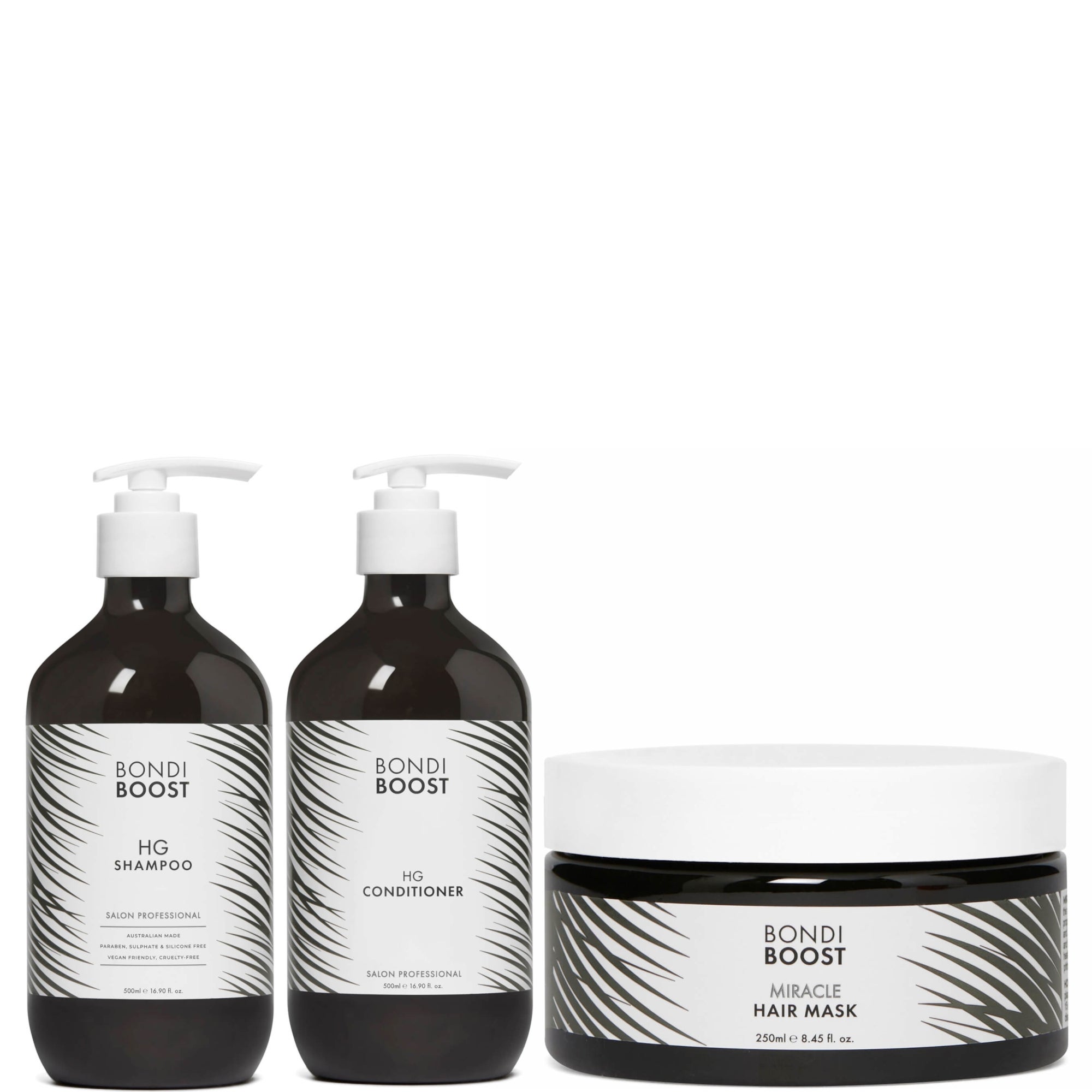 BondiBoost HG Shampoo & Conditioner Bundle – Für Volleres Haar, Ohne Sulfate & Parabene (je 300 Ml)