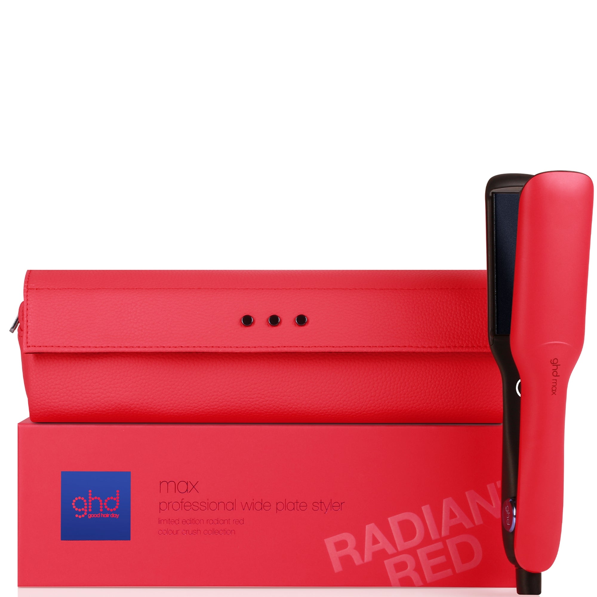 ghd Max Wide Plate Hair Straightener - Radiant Red | LOOKFANTASTIC