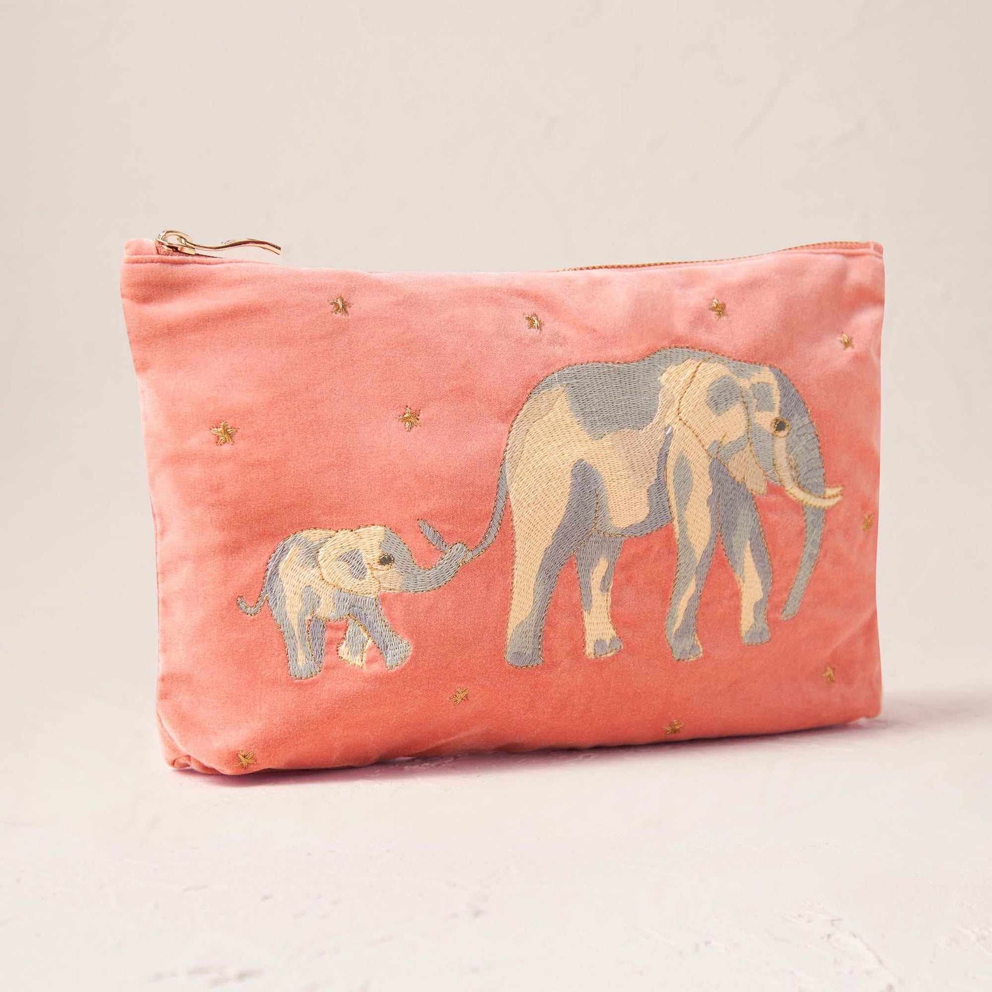 Elizabeth Scarlett Elephant Conservation Collection Coral Velvet