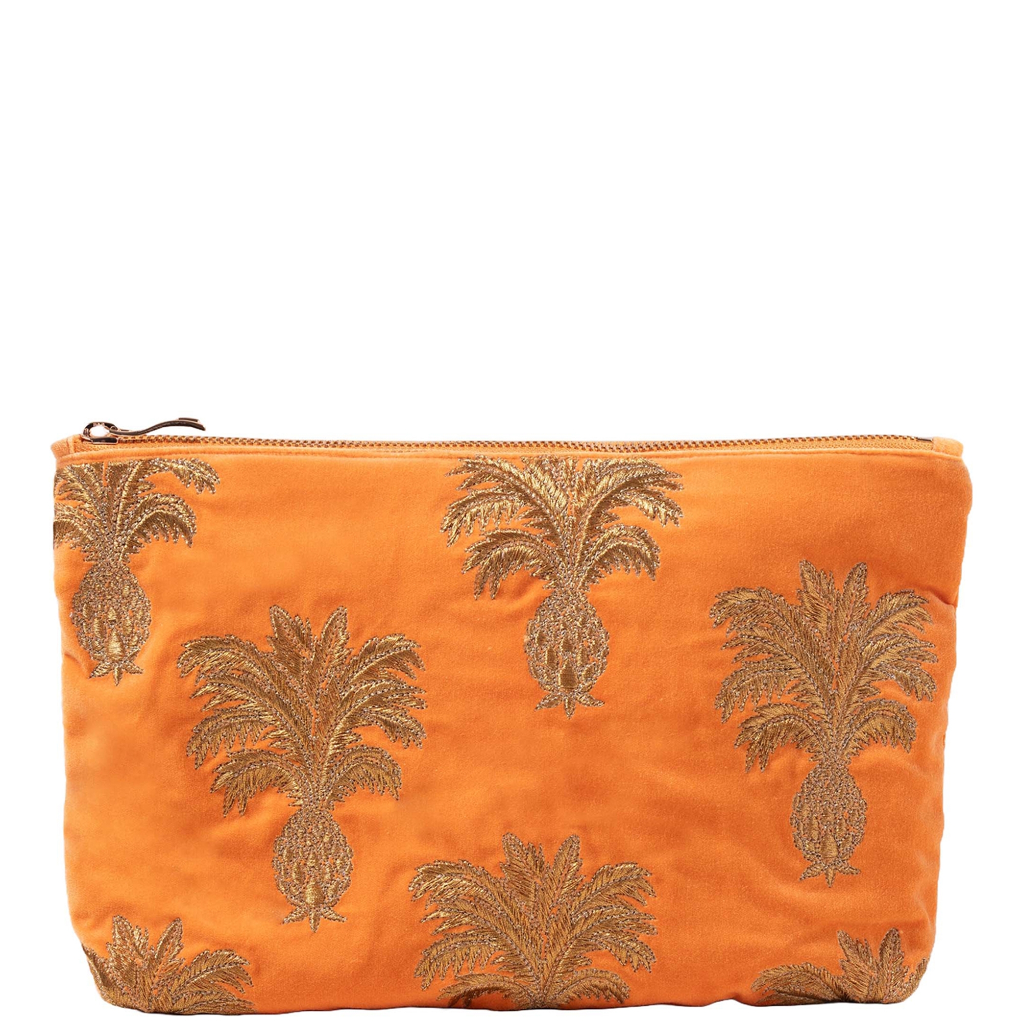 新品 タグ付 日本未入荷 Elizabeth Scarlett オレンジポーチ Elizabeth Scarlett Pineapple Velvet Everyday Pouch - Orange