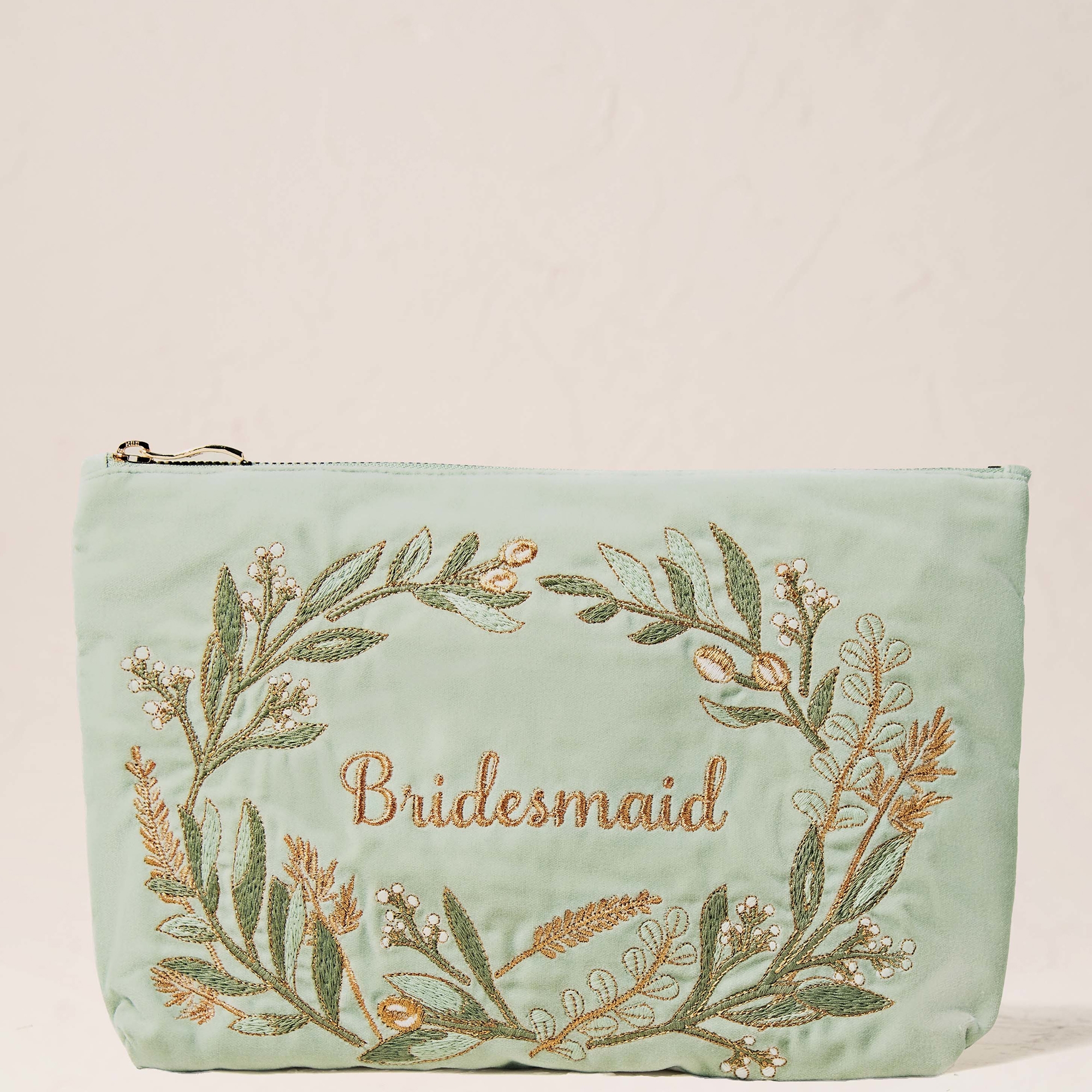 Elizabeth Scarlett Olive Branch Bridesmaid Sage Velvet