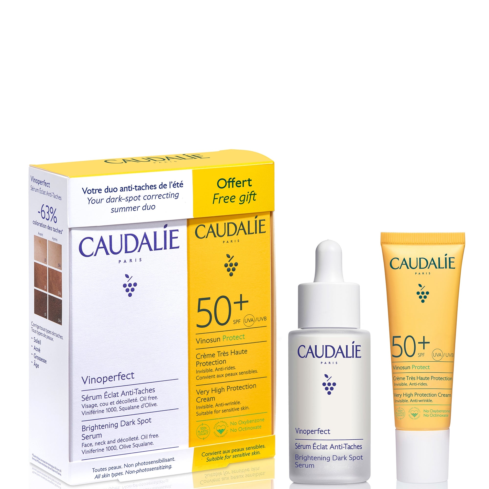 Caudalie Vinoperfect Serum and Suncare Set | LOOKFANTASTIC