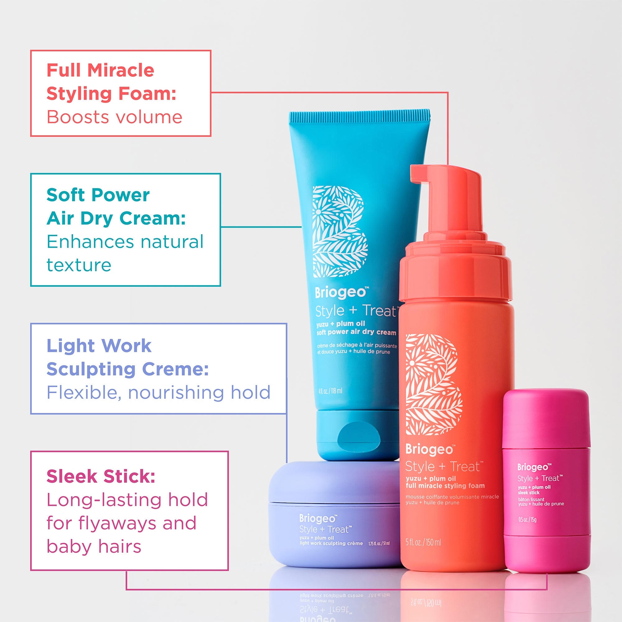 Briogeo Style + Treat™ Yuzu + Plum Oil Full Miracle Styling Foam 5