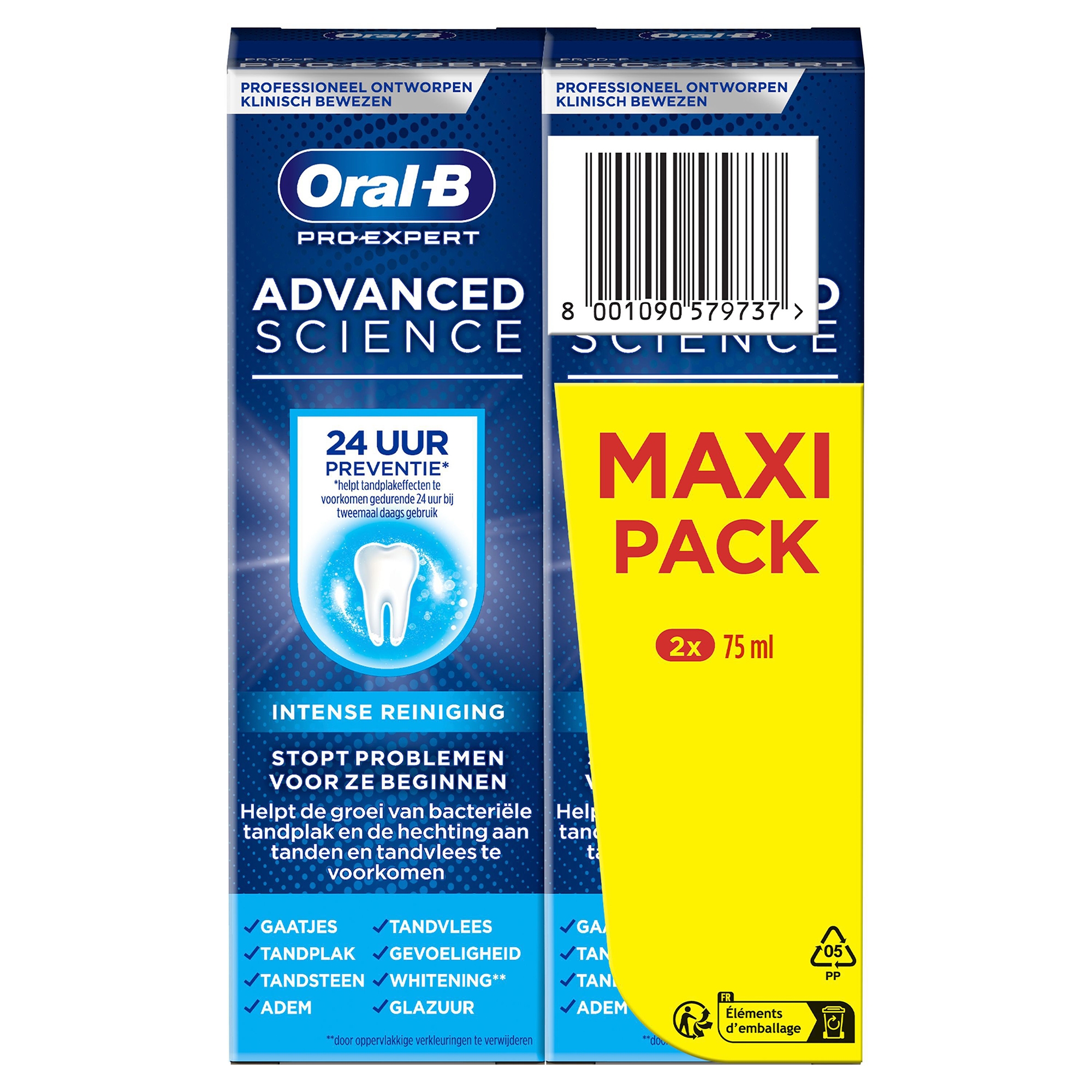 Oral-B Pro-Expert Advanced Science Intense Reiniging Tandpasta 2x75ml