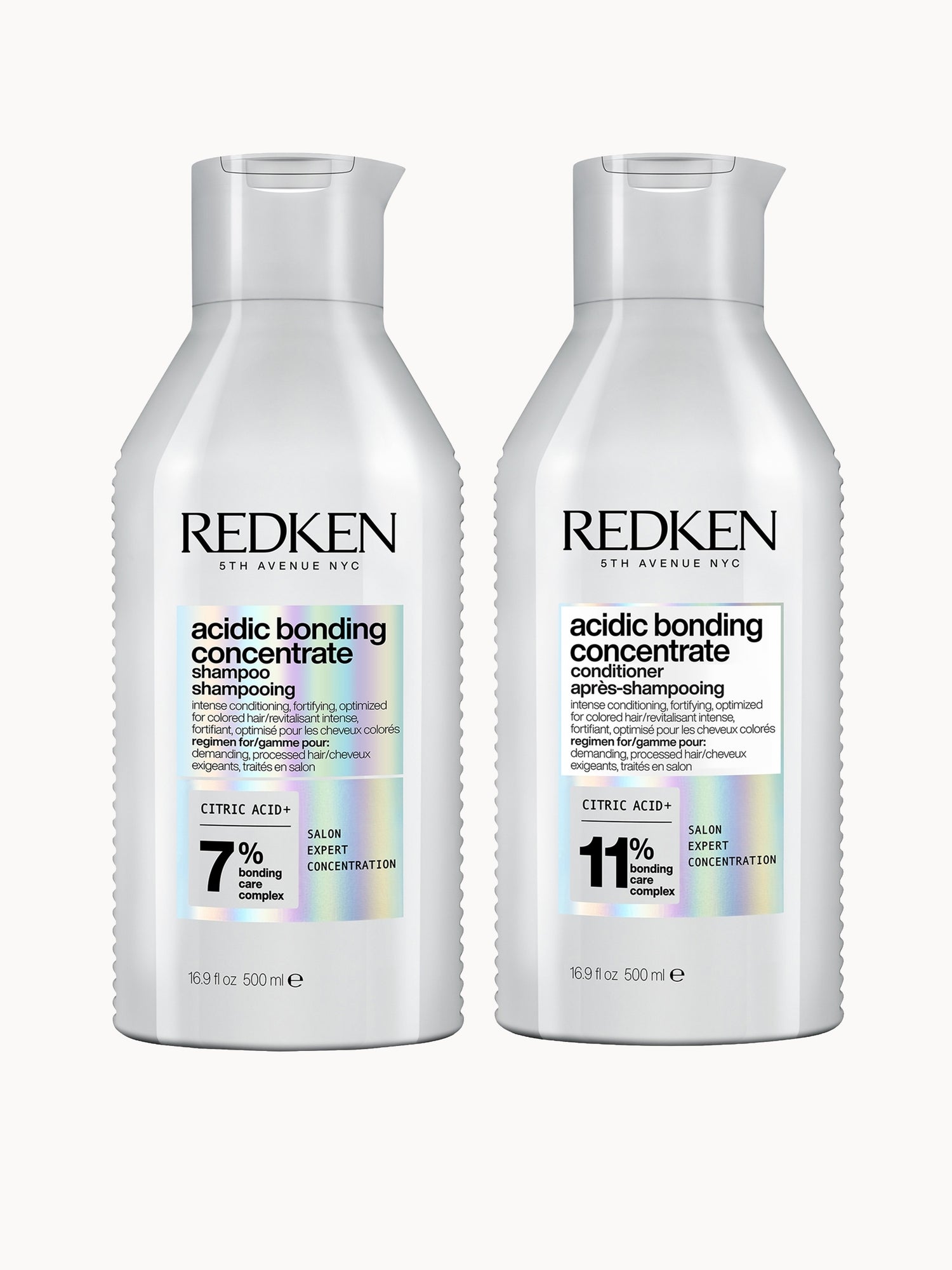 Redken Acidic Bonding Concentrate Shampoo and Conditioner 500ml Bond Repair Supersize Bundle