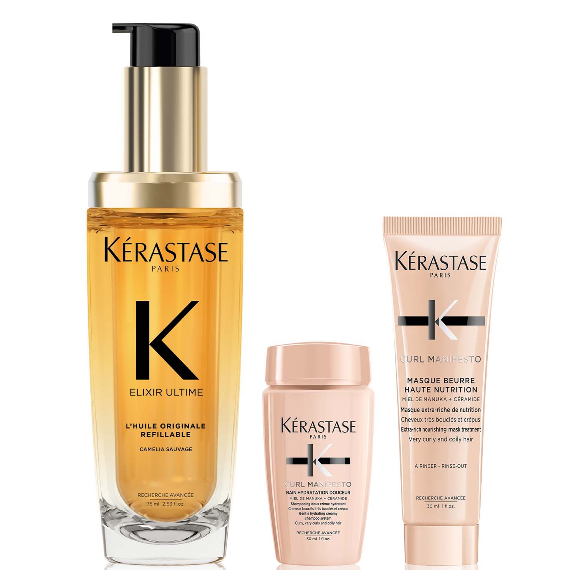 Kerastase Curl Manifesto Shampoo and hot Mask