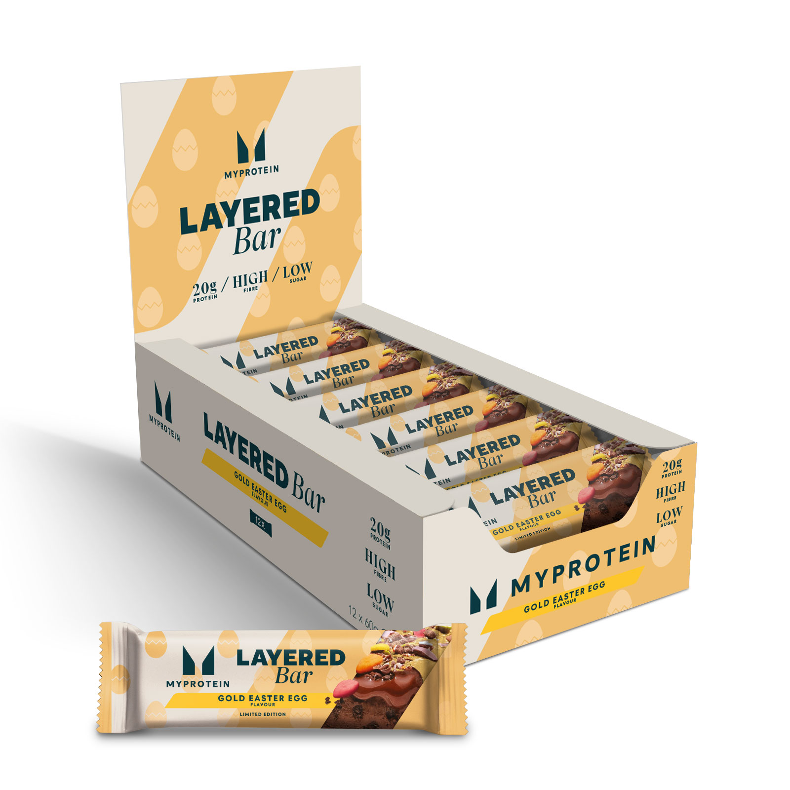 Easter Egg Layered Protein Bar (Gold Easter Egg)