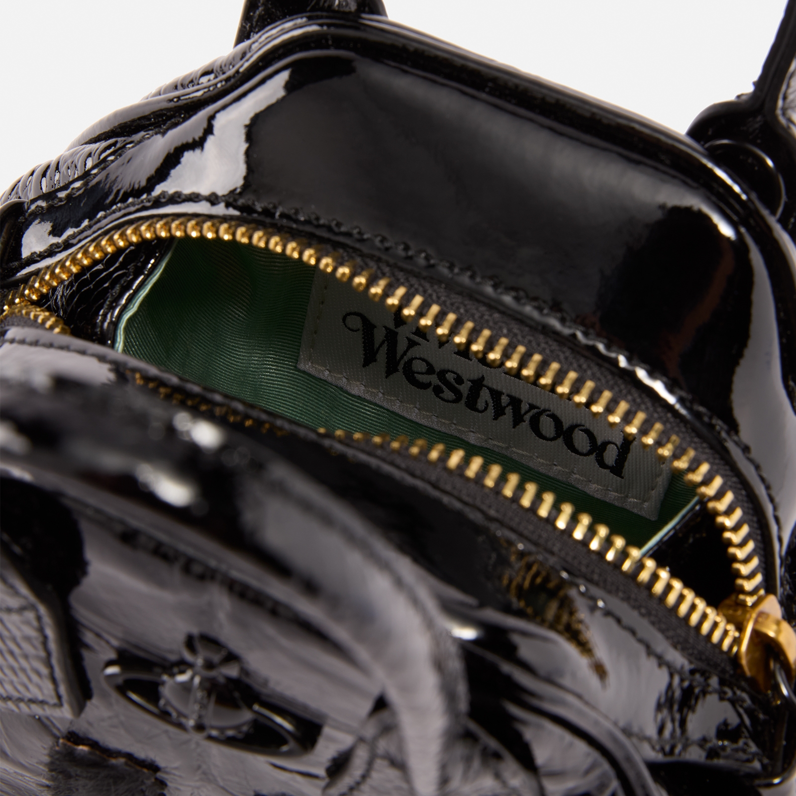 Vivienne Westwood Mini Yasmine Patent Leather Bag | Coggles Vivienne Westwood Mini Yasmine Patent Leather Bag | Coggles